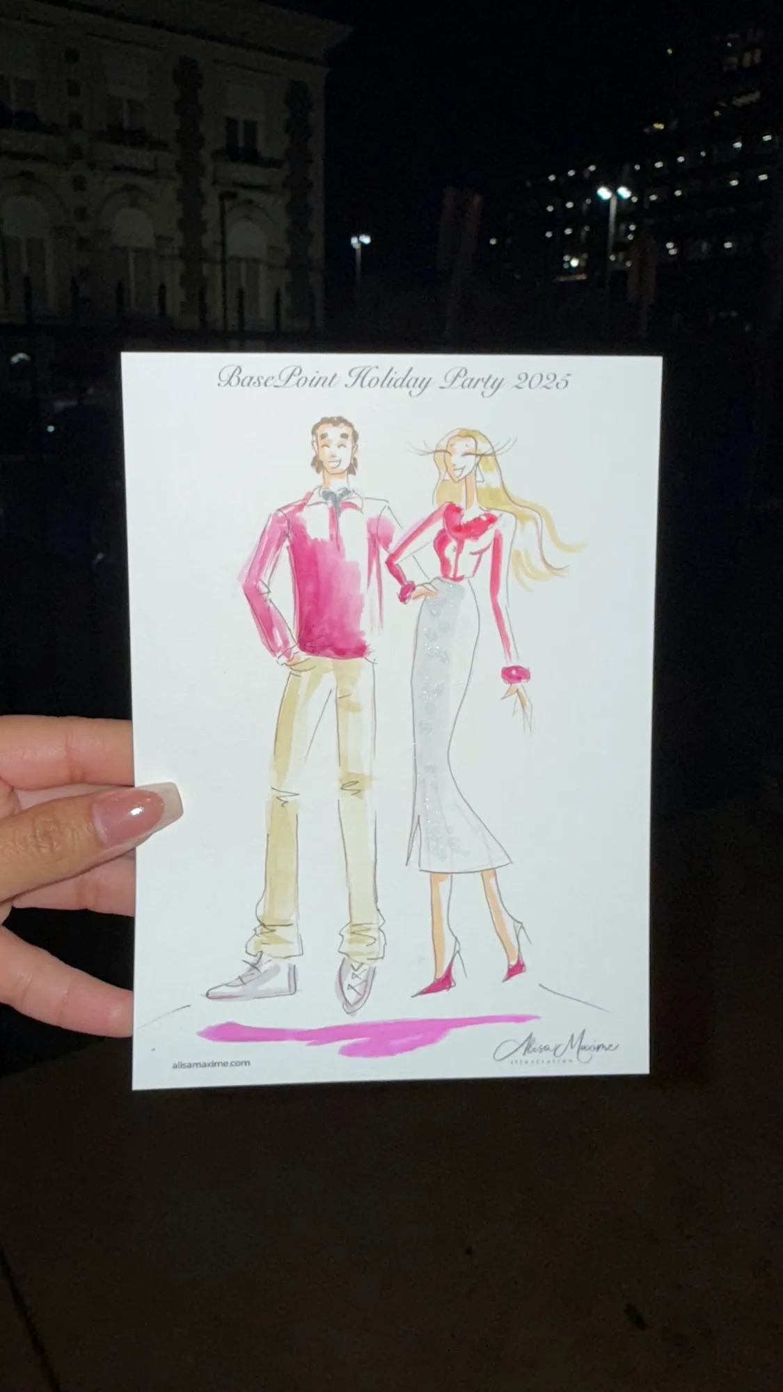 Live fashion sketch 4 from Holiday Party in Dallas