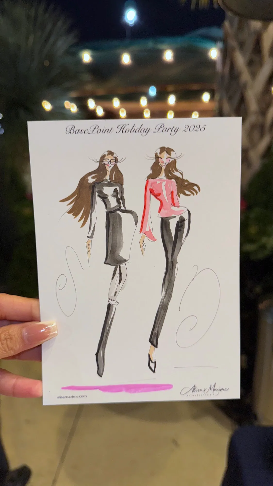 Live fashion sketch 7 from Holiday Party in Dallas