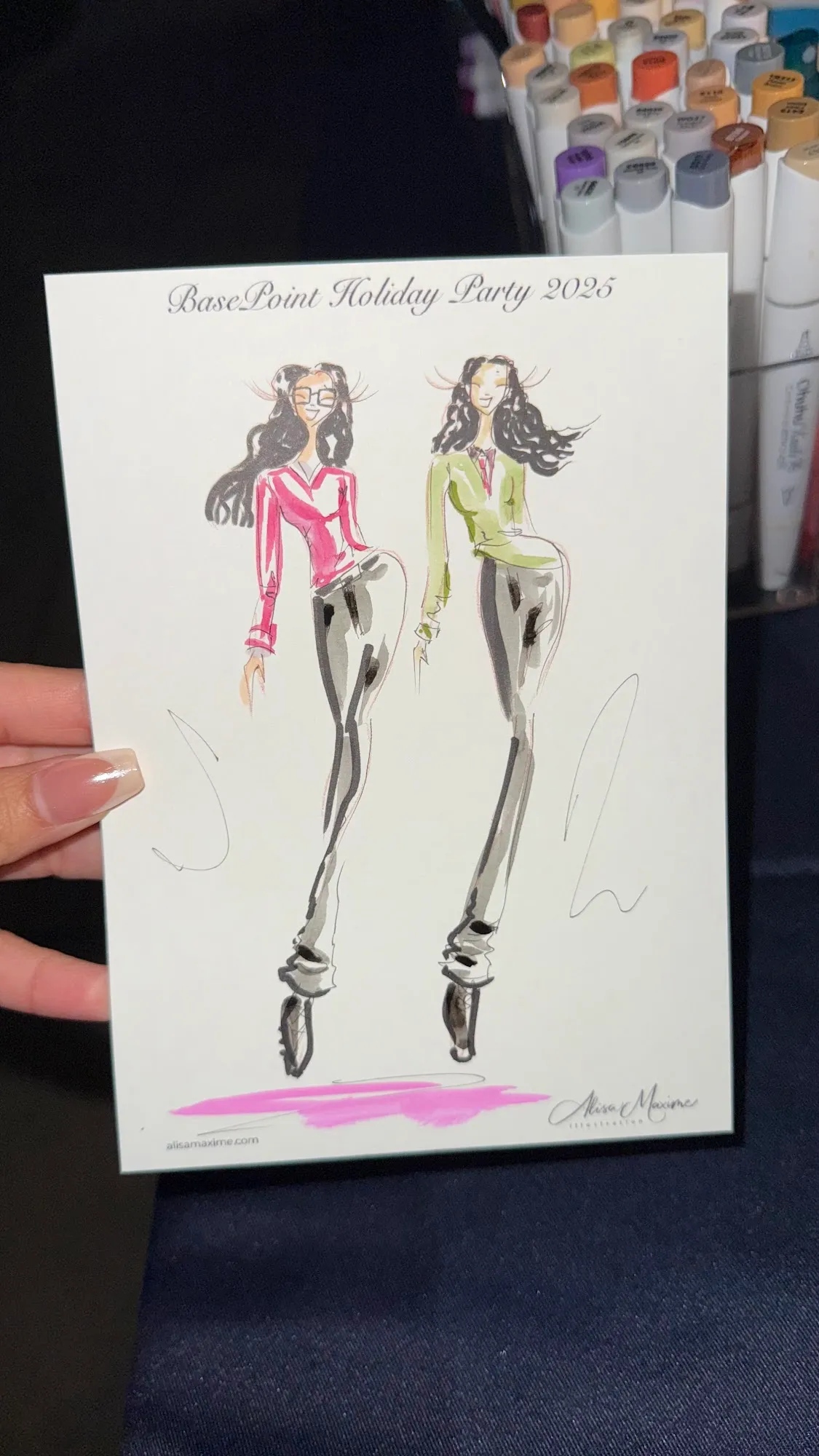 Live fashion sketch 5 from Holiday Party in Dallas