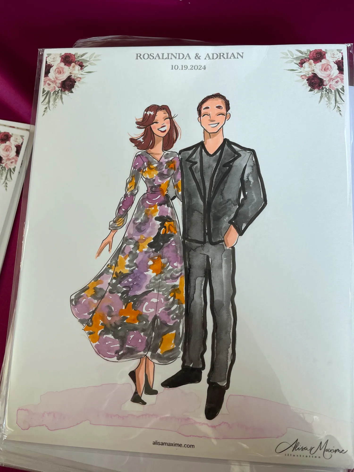 Live fashion sketch 13 from Wedding Celebration at Jardín Corinthian, Mission, TX