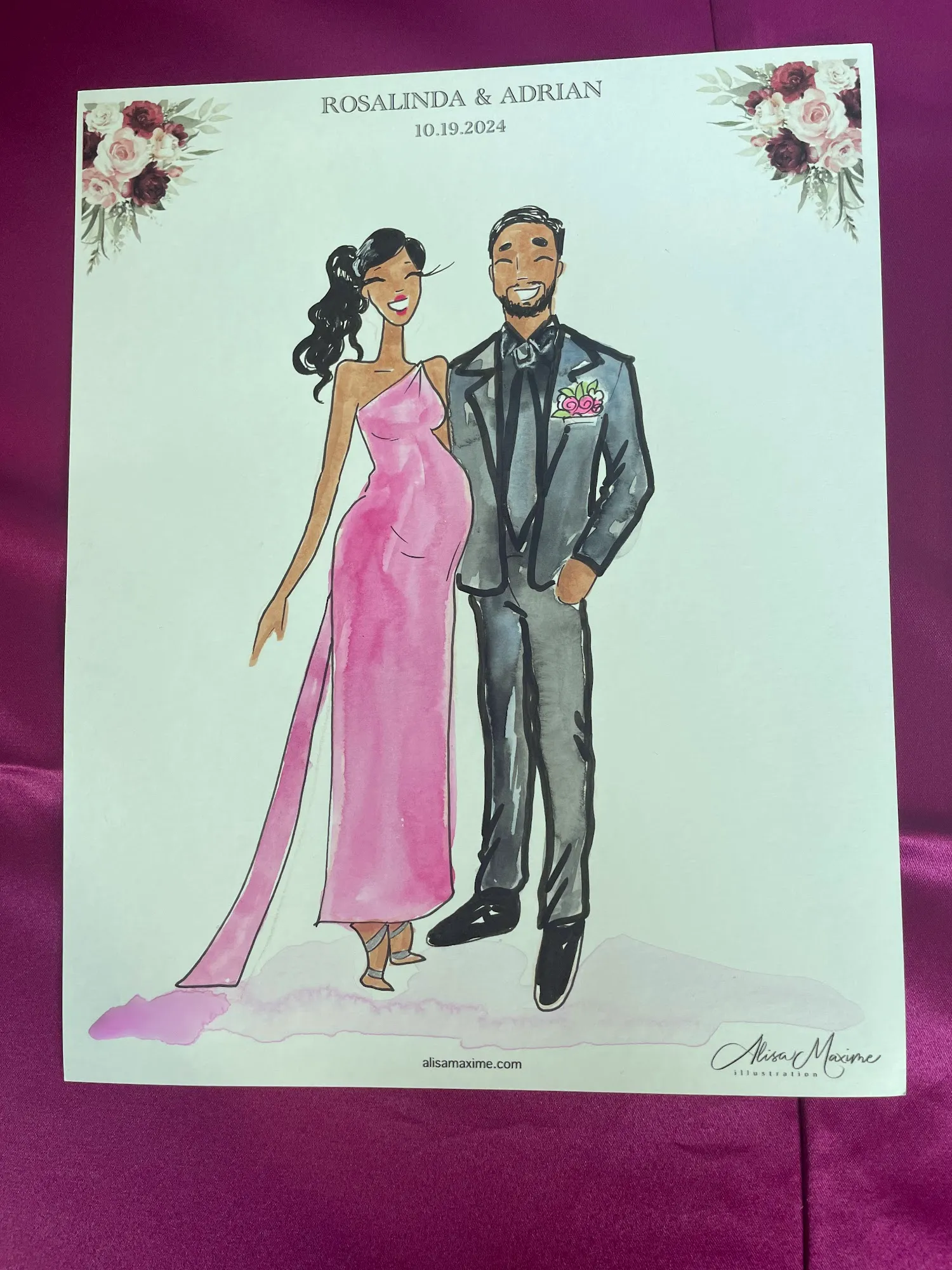 Live fashion sketch 8 from Wedding Celebration at Jardín Corinthian, Mission, TX