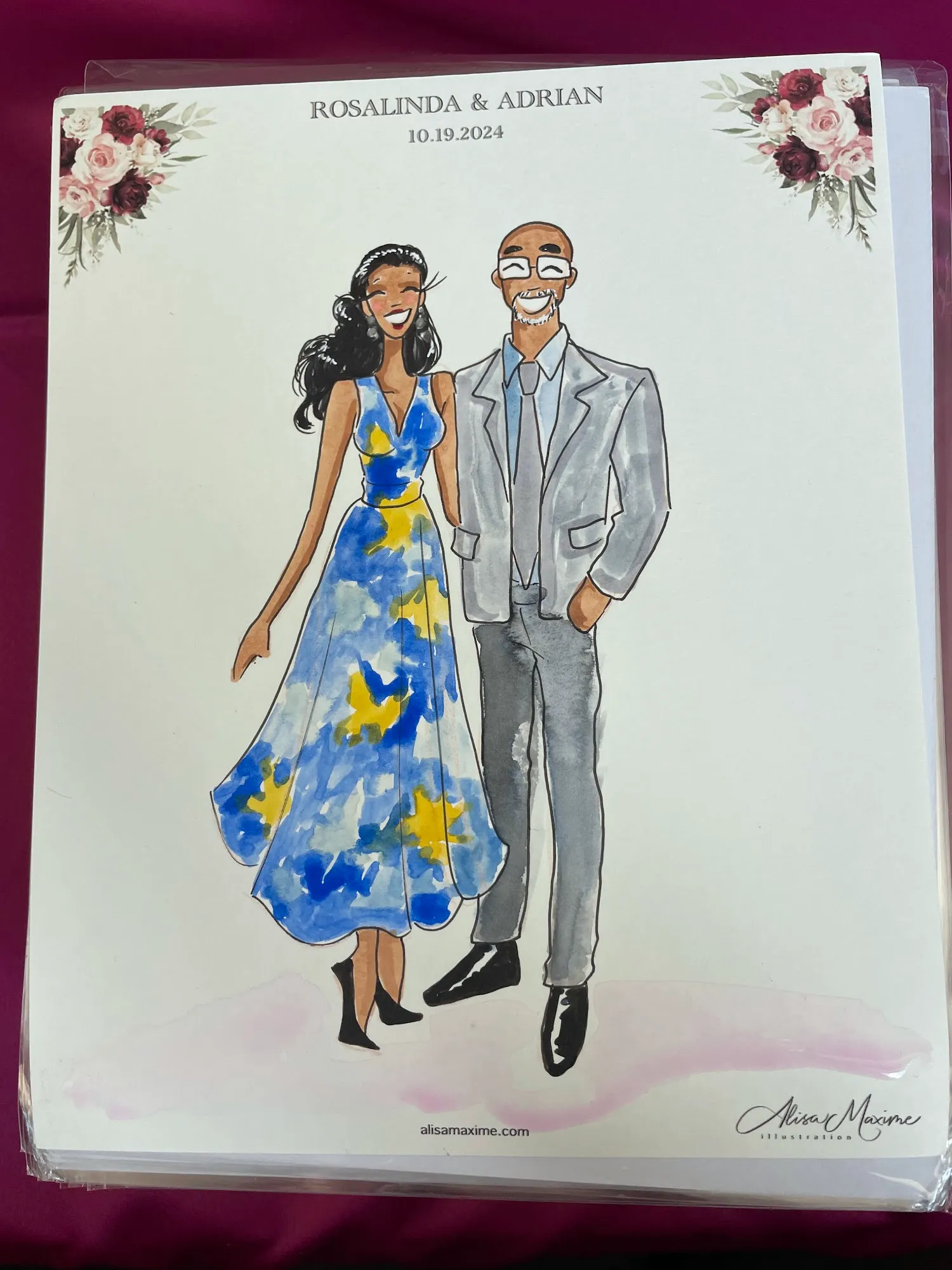 Live sketch from Wedding Celebration at Jardín Corinthian, Mission, TX
