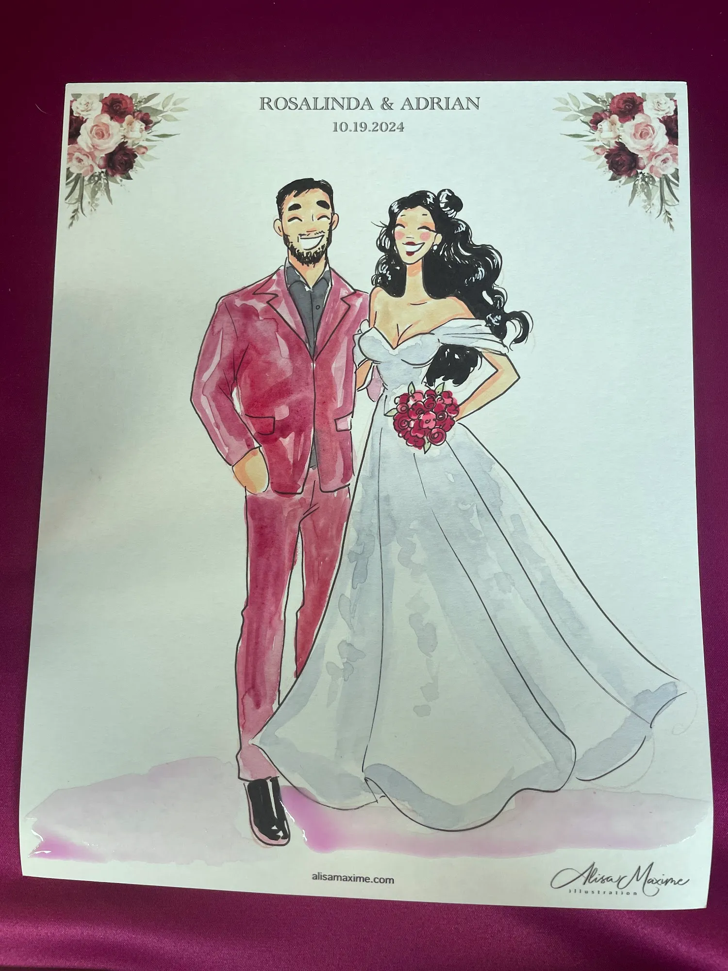 Live fashion sketch 9 from Wedding Celebration at Jardín Corinthian, Mission, TX