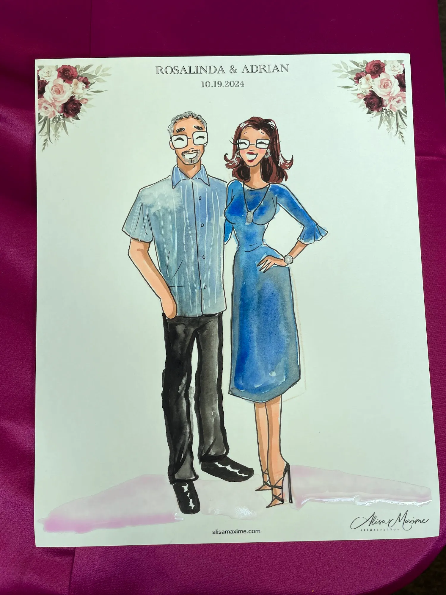 Live fashion sketch 5 from Wedding Celebration at Jardín Corinthian, Mission, TX