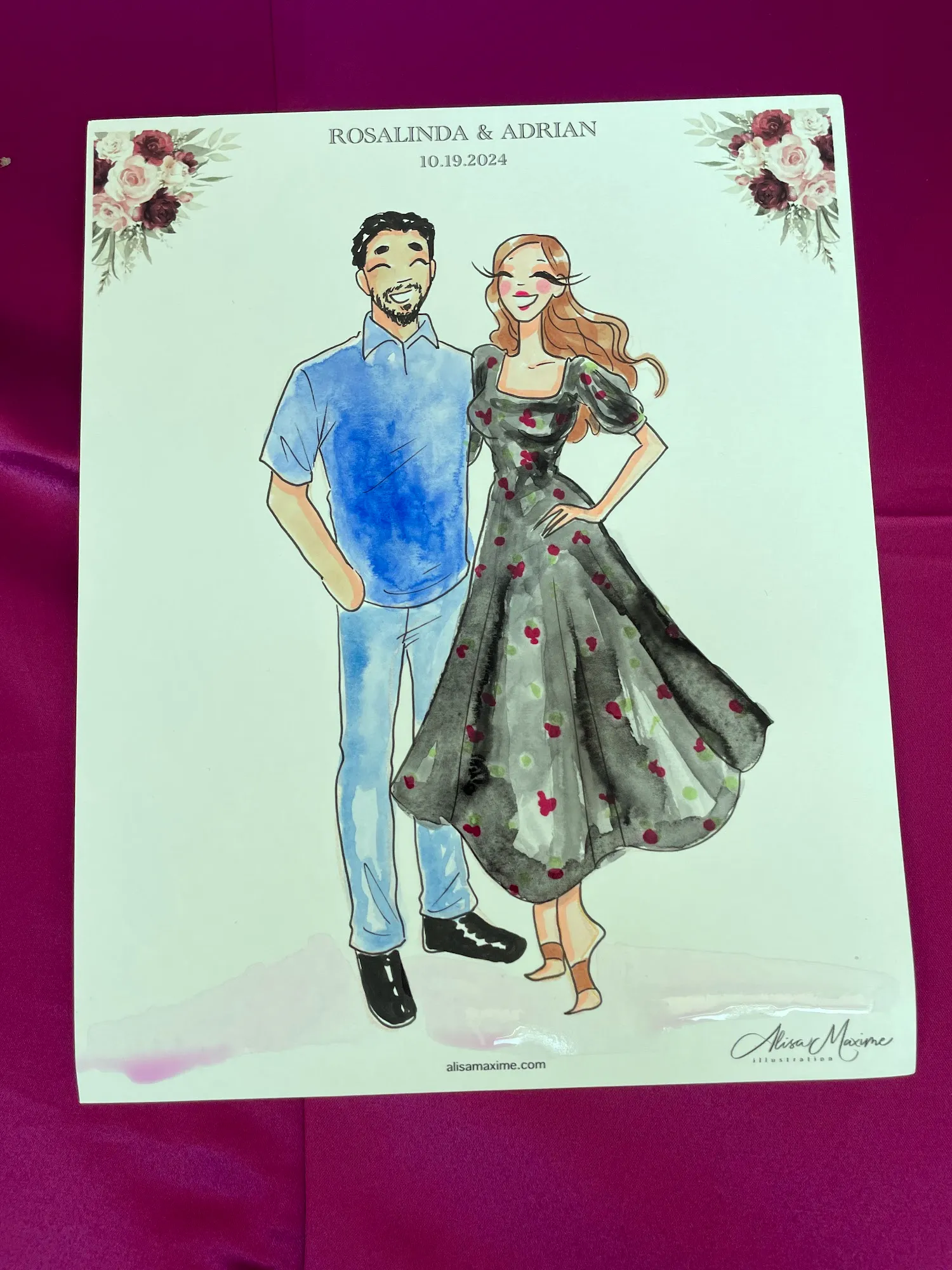 Live fashion sketch 6 from Wedding Celebration at Jardín Corinthian, Mission, TX