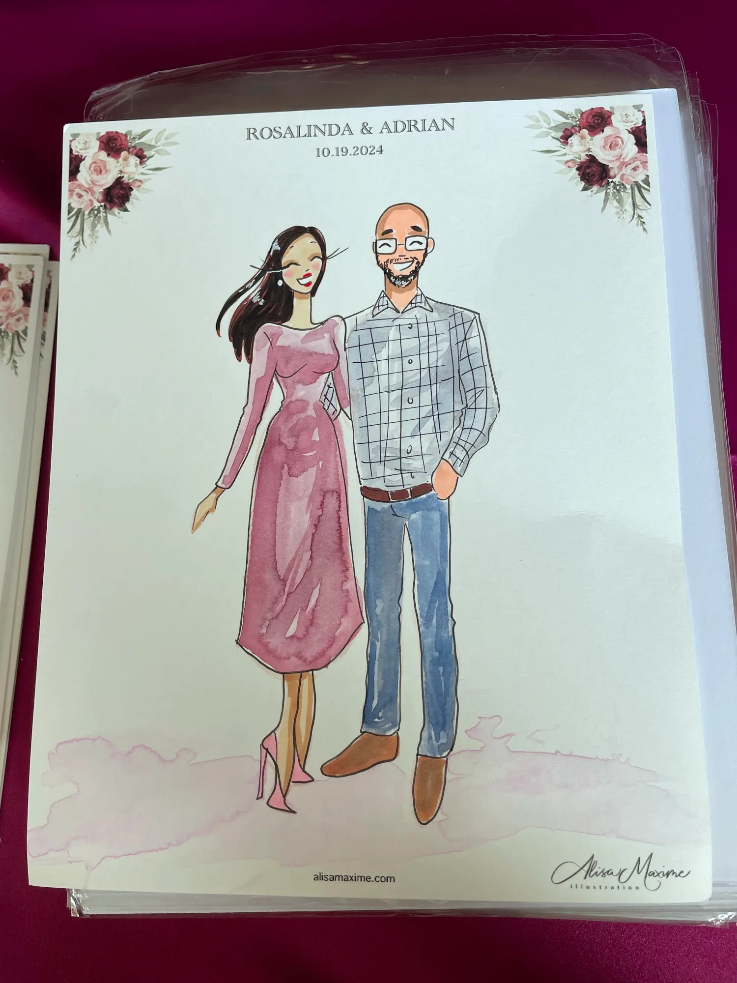 Live fashion sketch 14 from Wedding Celebration at Jardín Corinthian, Mission, TX