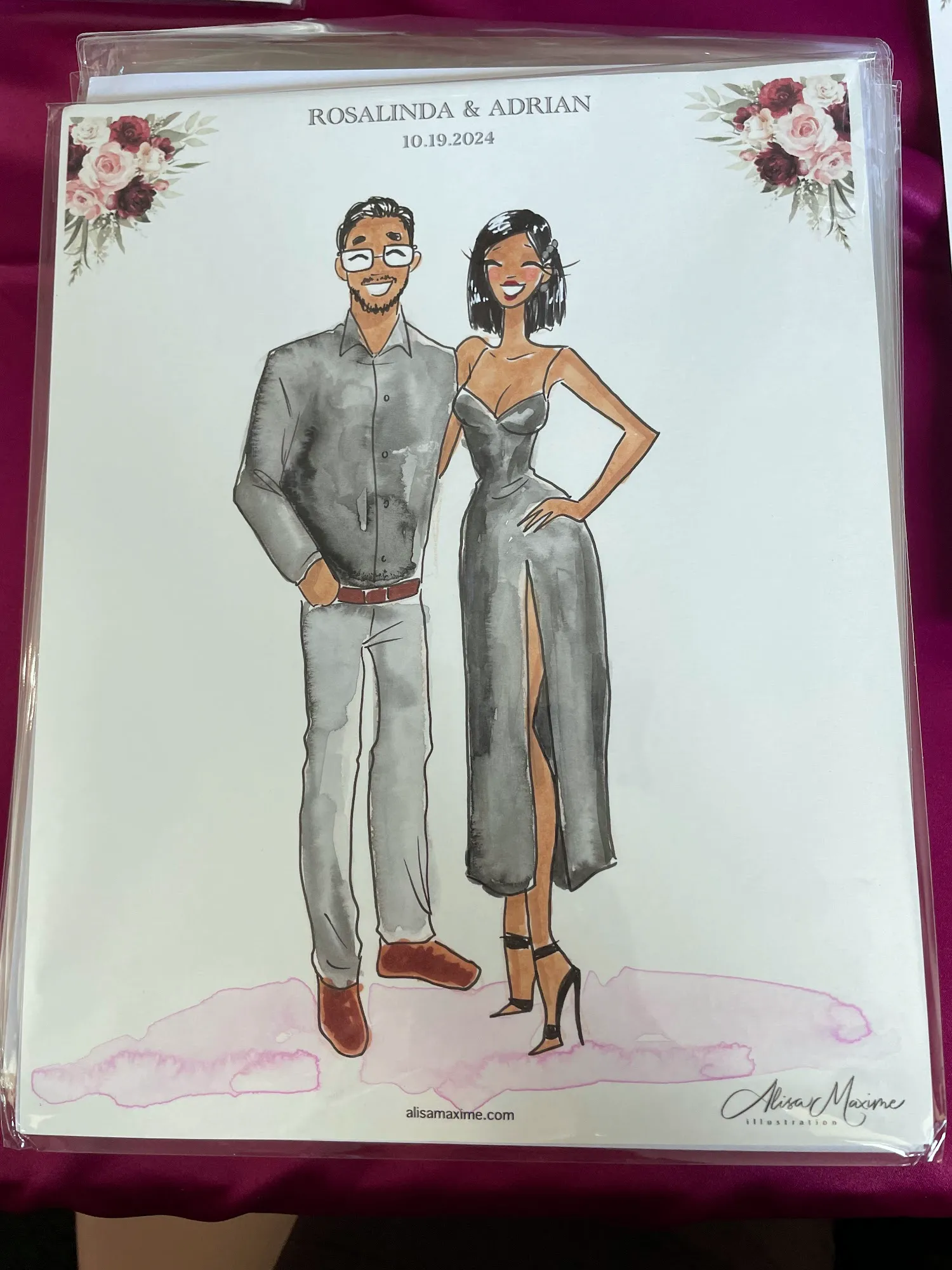 Live fashion sketch 4 from Wedding Celebration at Jardín Corinthian, Mission, TX