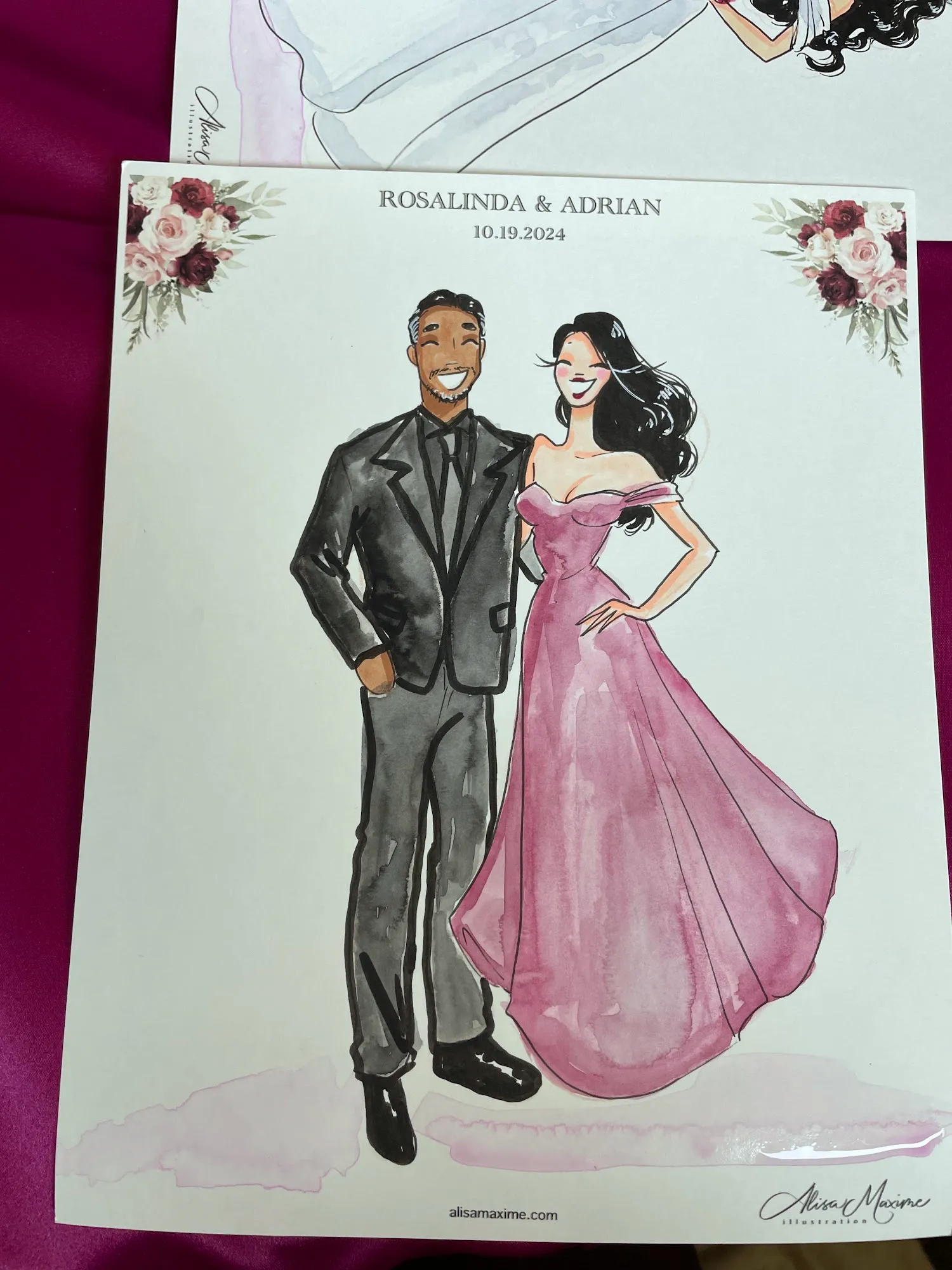 Live fashion sketch 12 from Wedding Celebration at Jardín Corinthian, Mission, TX