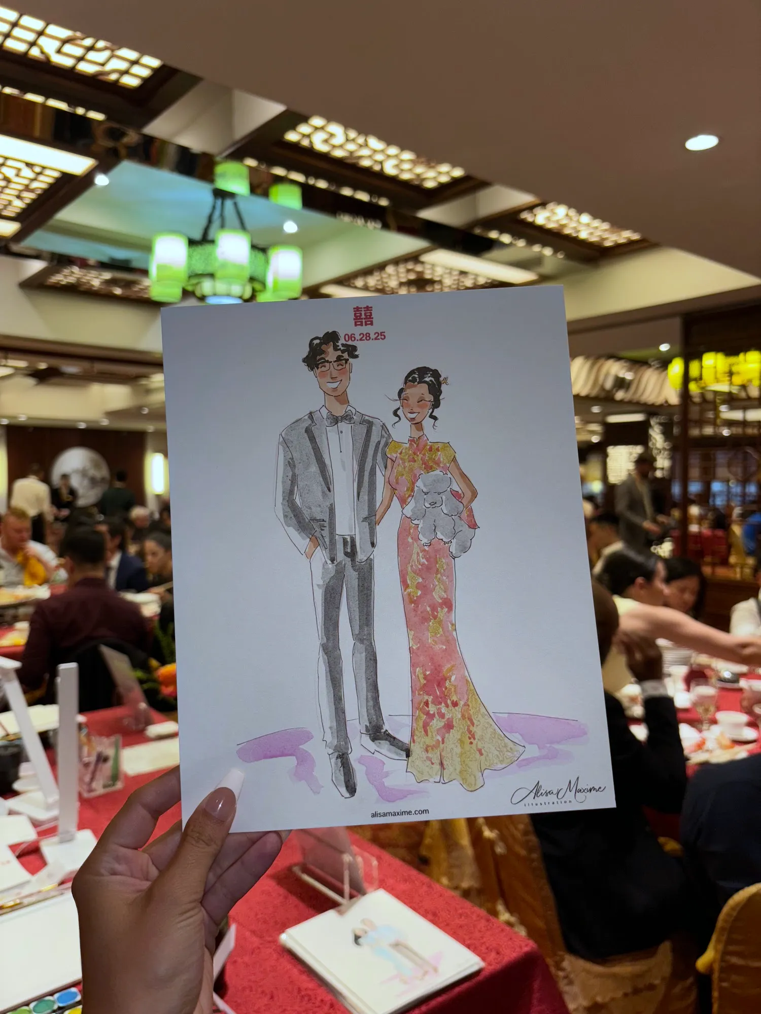 Live fashion sketch 10 from Golden Unicorn Art Experience in New York