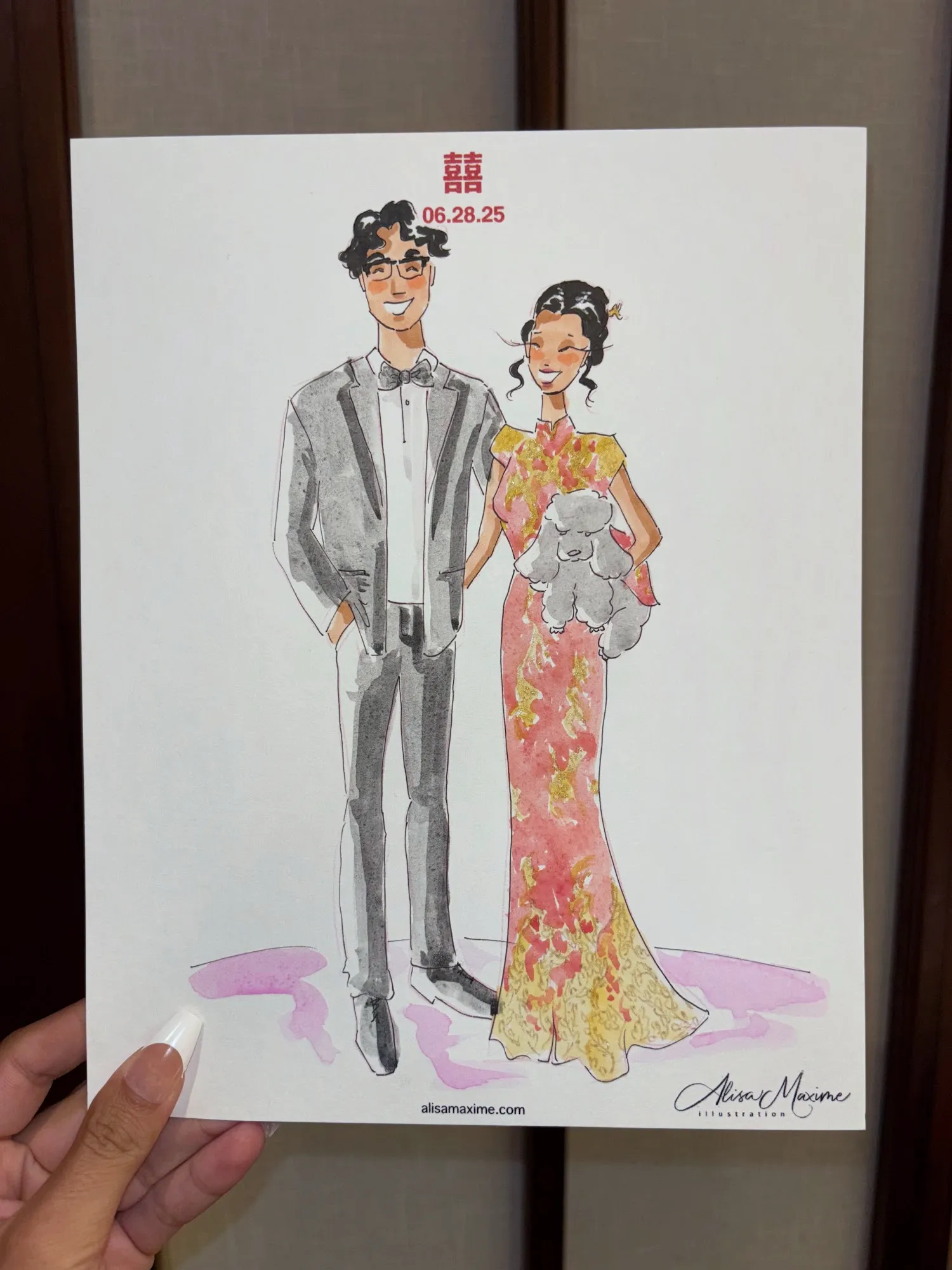 Live sketch from Golden Unicorn Art Experience in New York