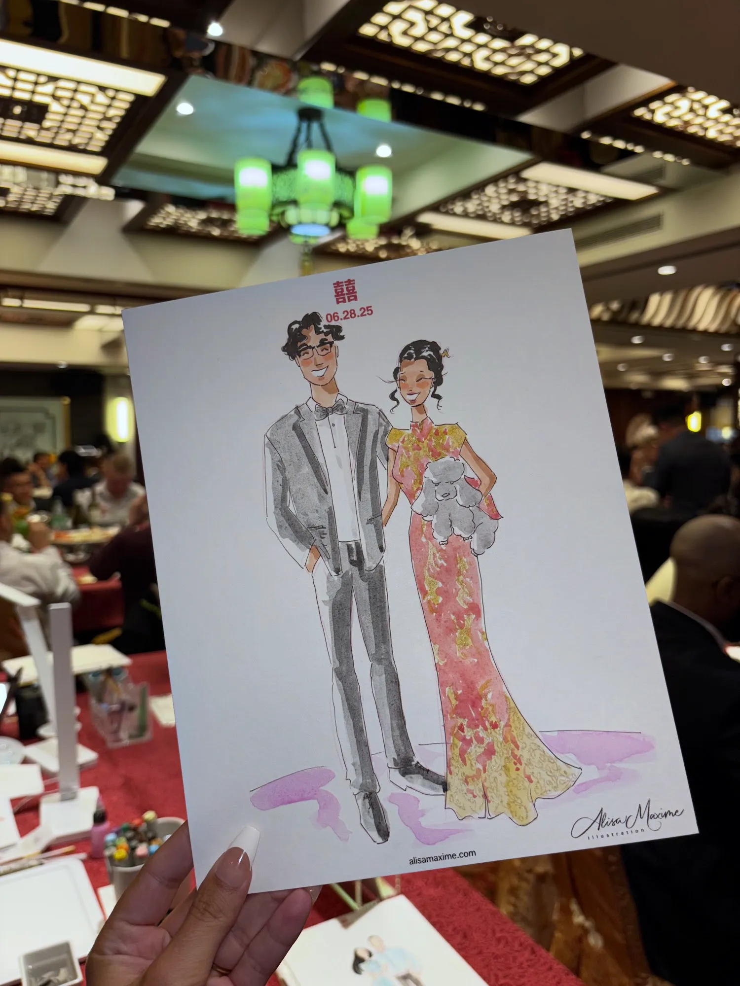 Live fashion sketch 11 from Golden Unicorn Art Experience in New York