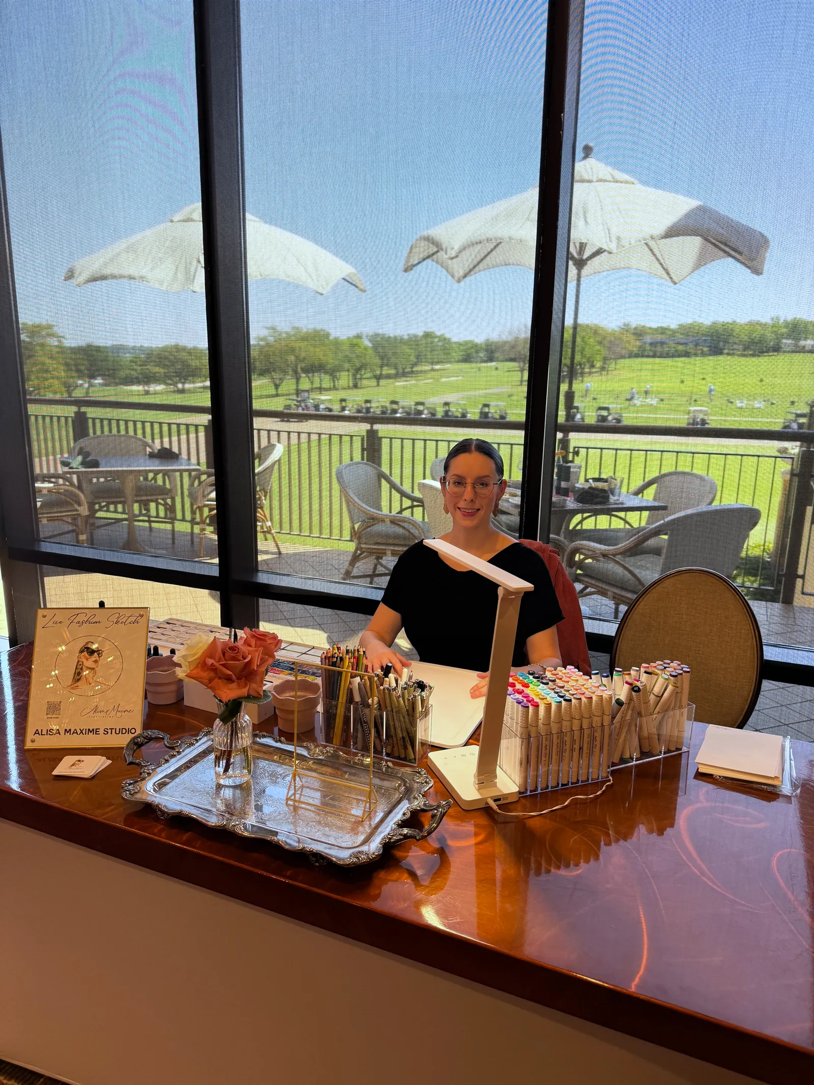 Our table at Shady Oaks Country Club