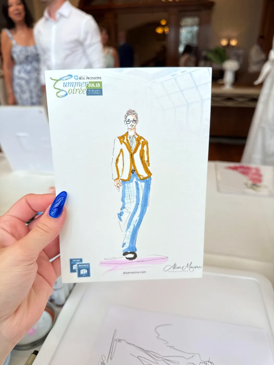 Live fashion sketch 3 from Corporate Event at The Royalton on the Greens, Melville