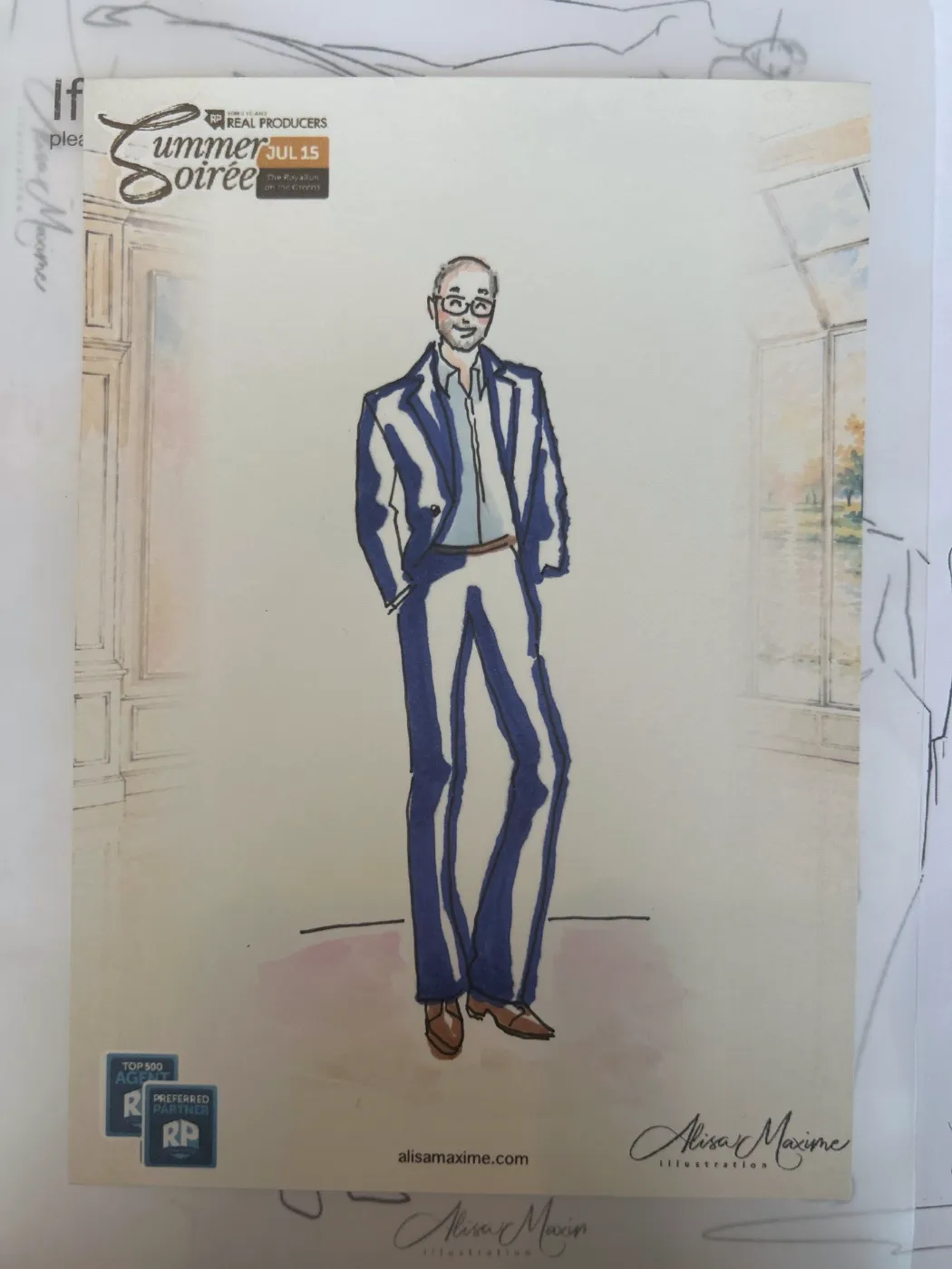 Live fashion sketch 4 from Corporate Event at The Royalton on the Greens, Melville