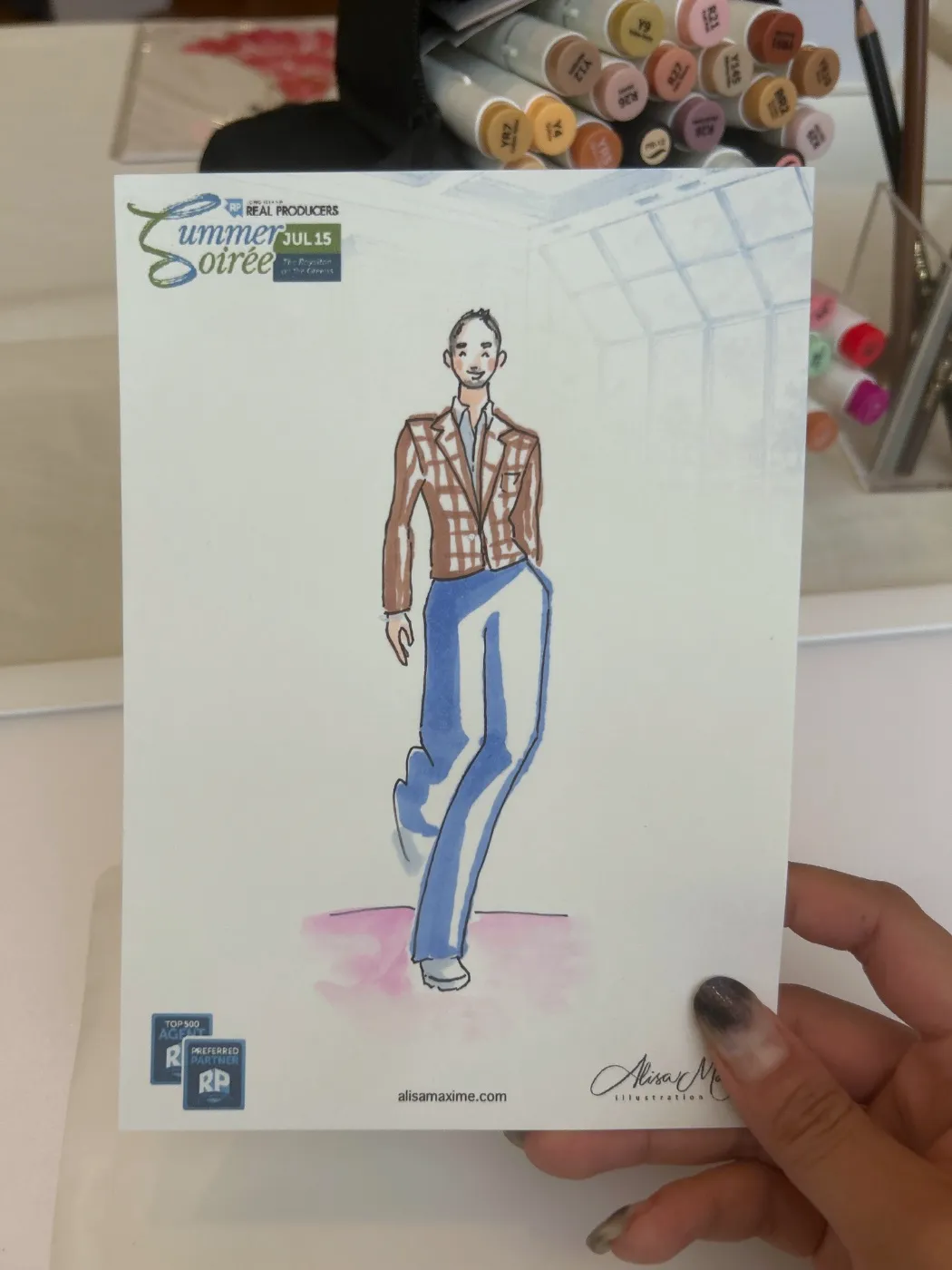 Live fashion sketch 14 from Corporate Event at The Royalton on the Greens, Melville