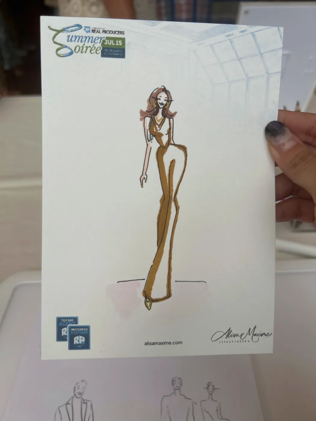 Live fashion sketch 6 from Corporate Event at The Royalton on the Greens, Melville