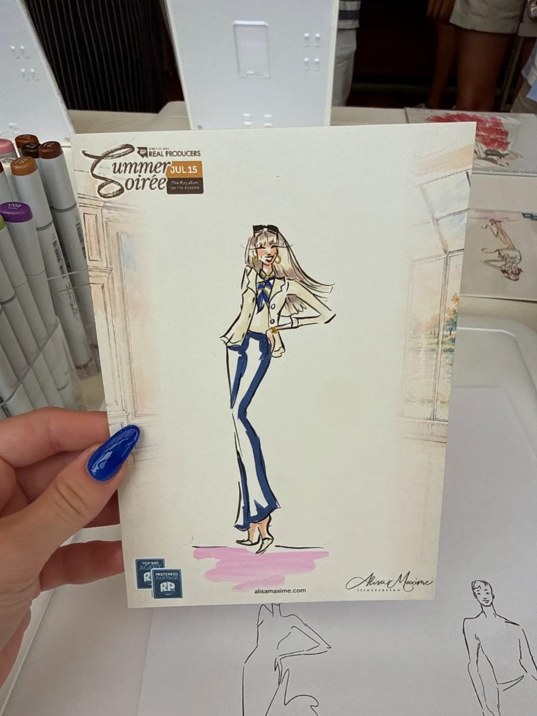 Live fashion sketch 15 from Corporate Event at The Royalton on the Greens, Melville