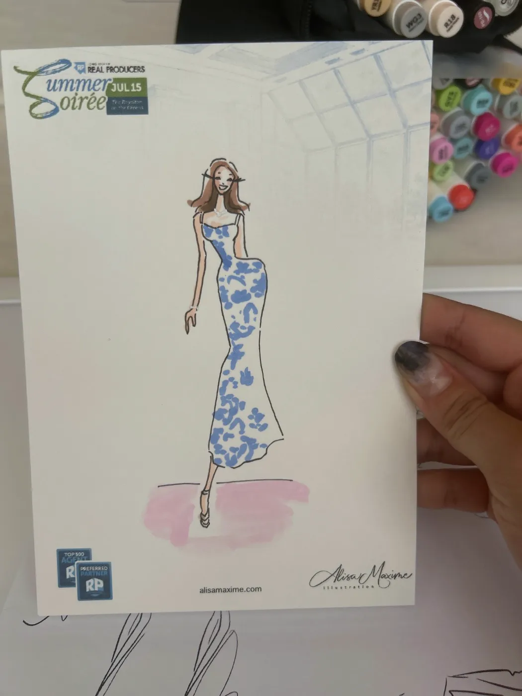 Live fashion sketch 10 from Corporate Event at The Royalton on the Greens, Melville