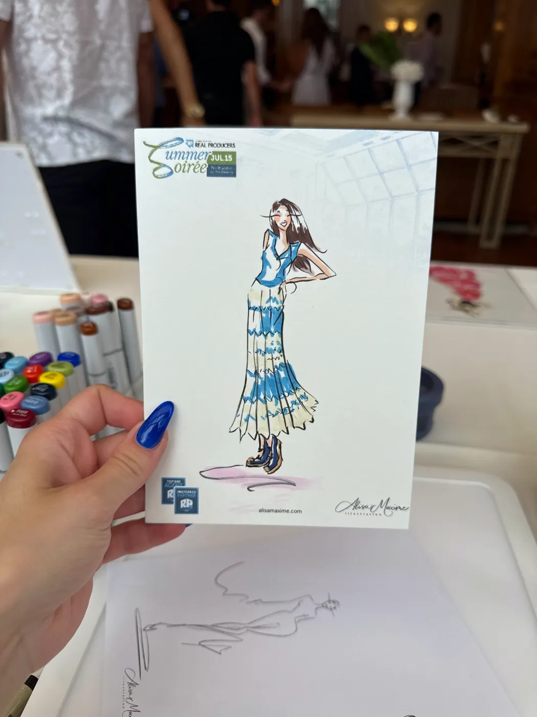 Live fashion sketch 7 from Corporate Event at The Royalton on the Greens, Melville