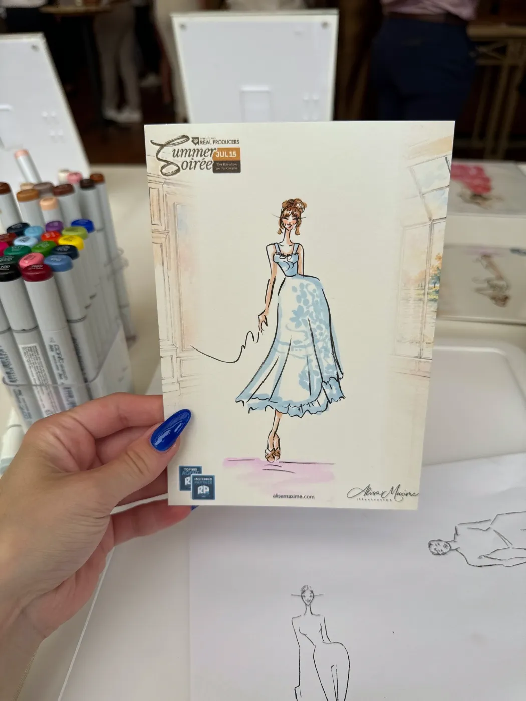 Live fashion sketch 11 from Corporate Event at The Royalton on the Greens, Melville