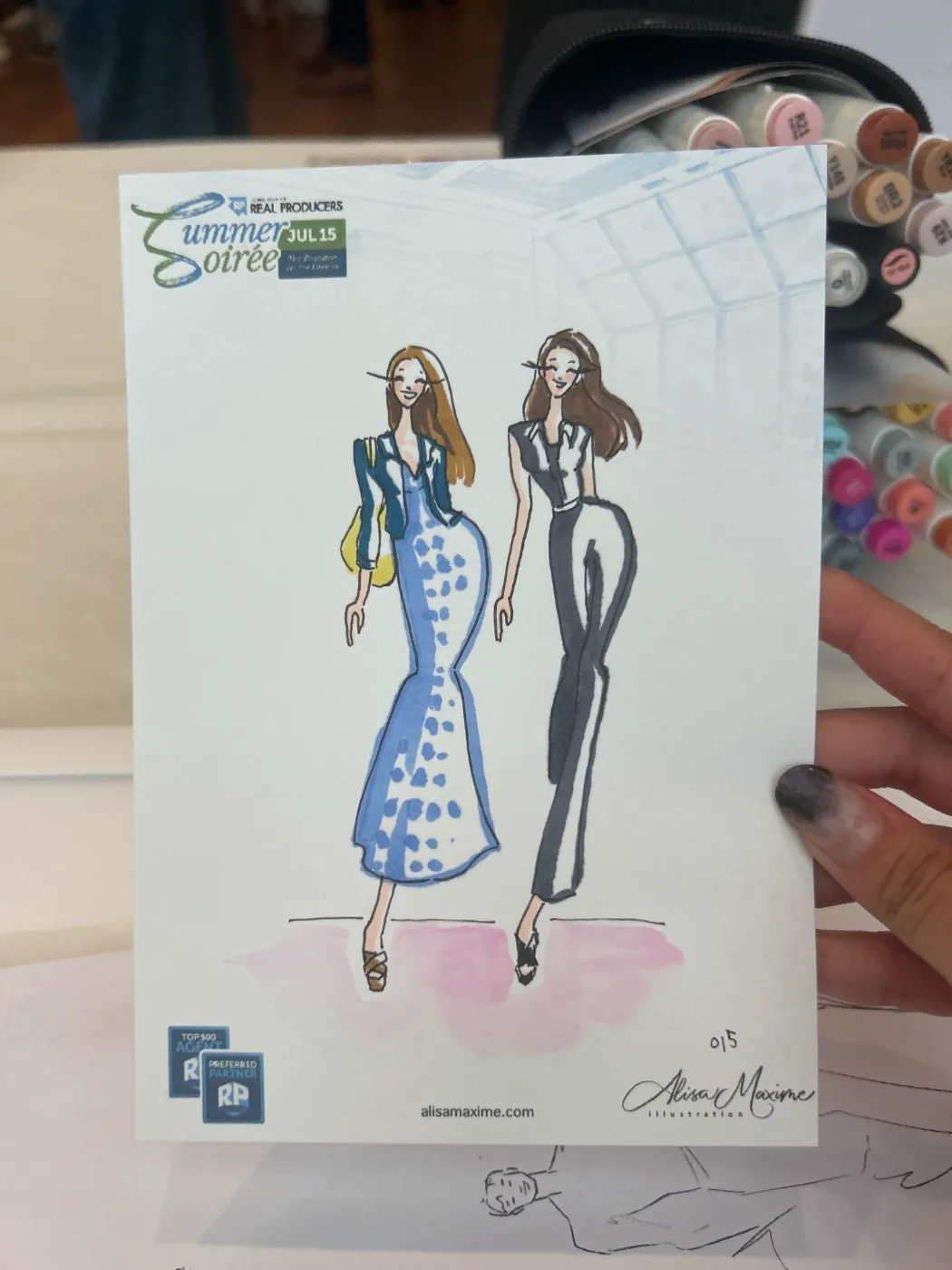 Live fashion sketch 16 from Corporate Event at The Royalton on the Greens, Melville