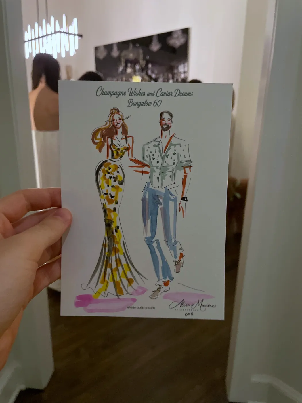 Live fashion sketch 8 from Birthday Party in Dallas