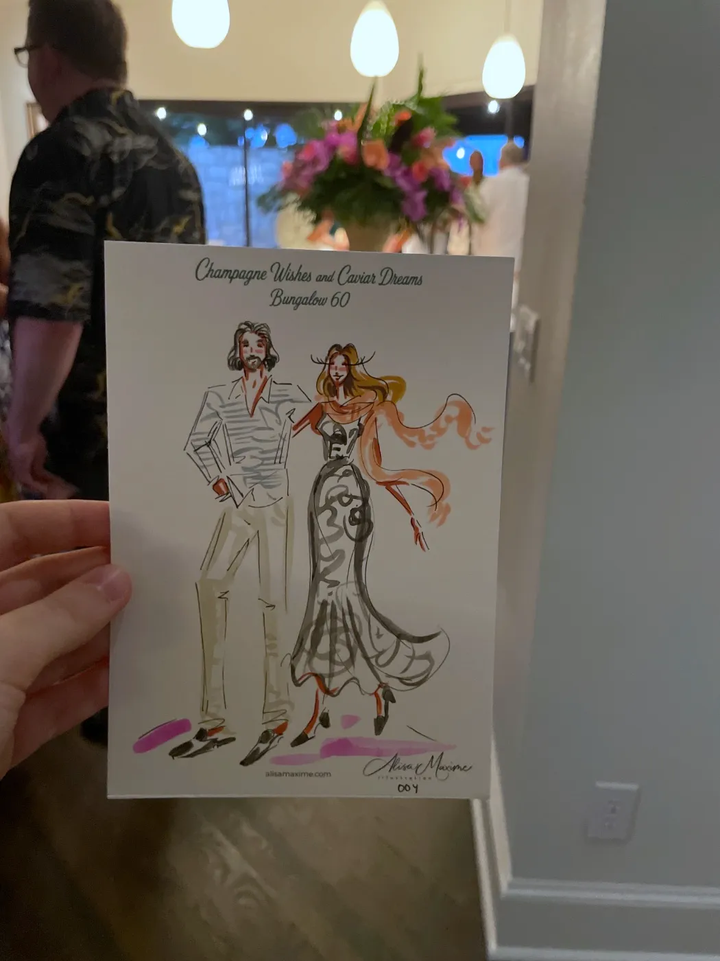 Live fashion sketch 5 from Birthday Party in Dallas