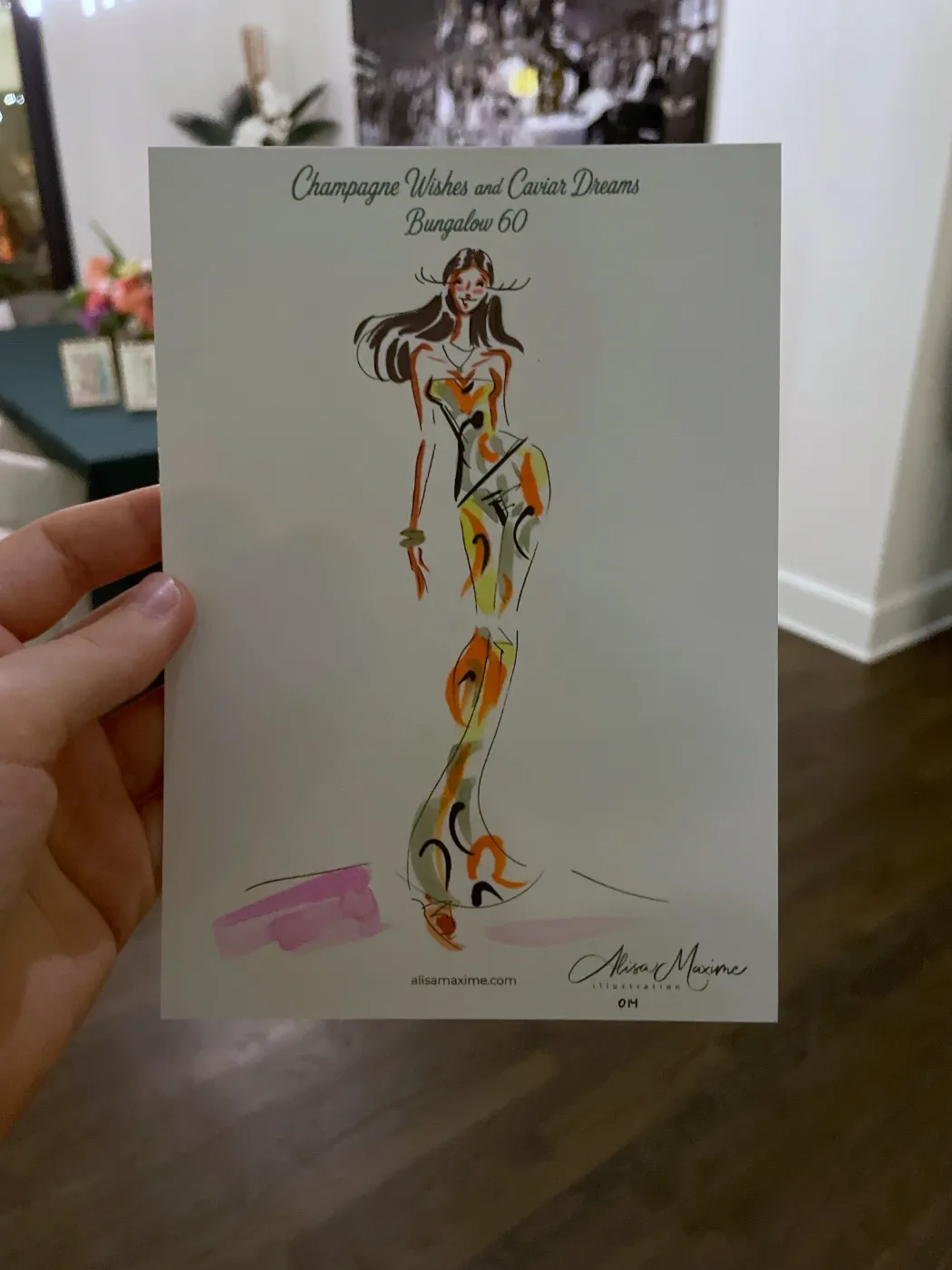 Live fashion sketch 14 from Birthday Party in Dallas