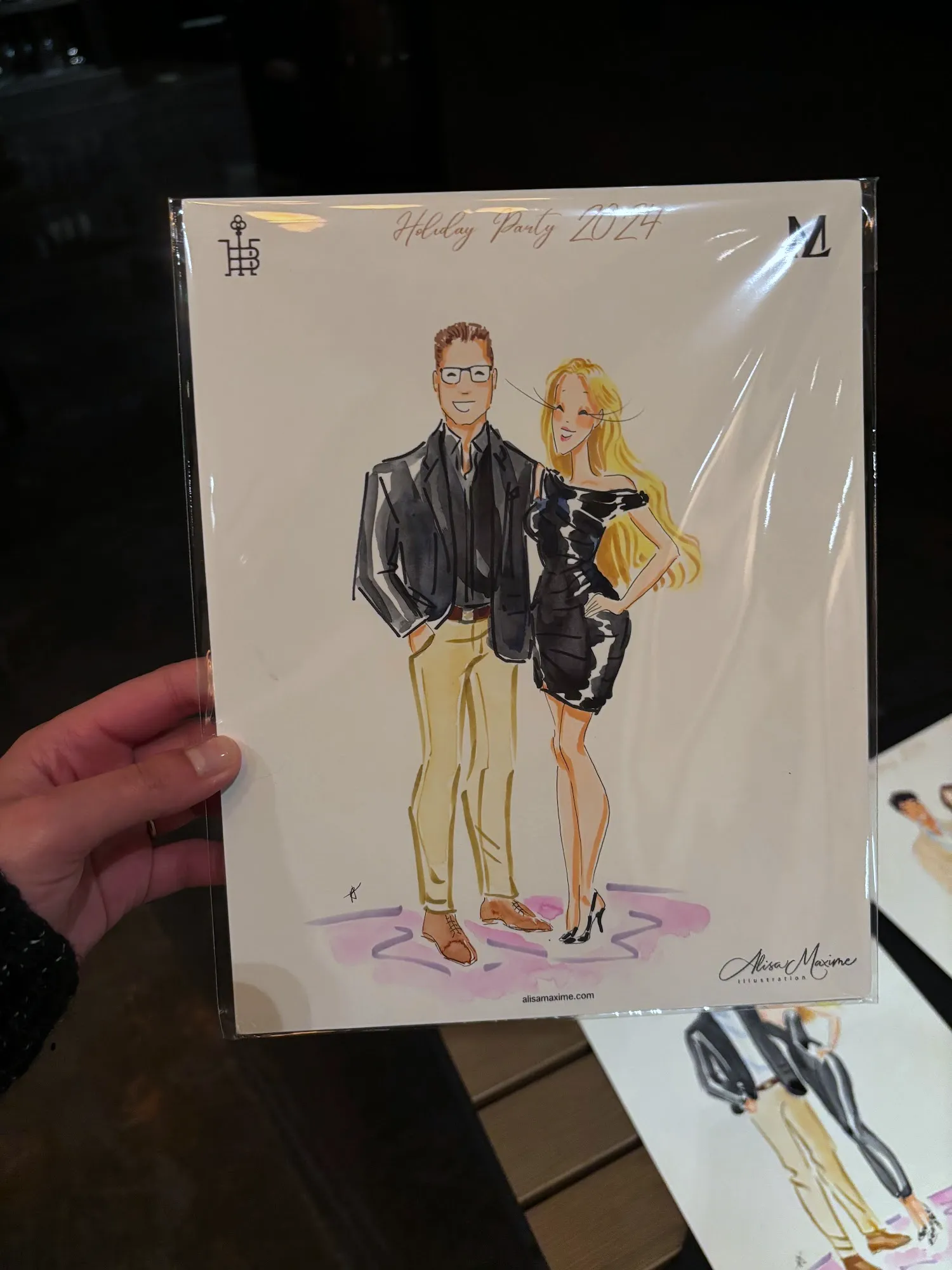 Live fashion sketch 3 from Holiday Party at CRÚ Food & Wine Bar, Fort Worth