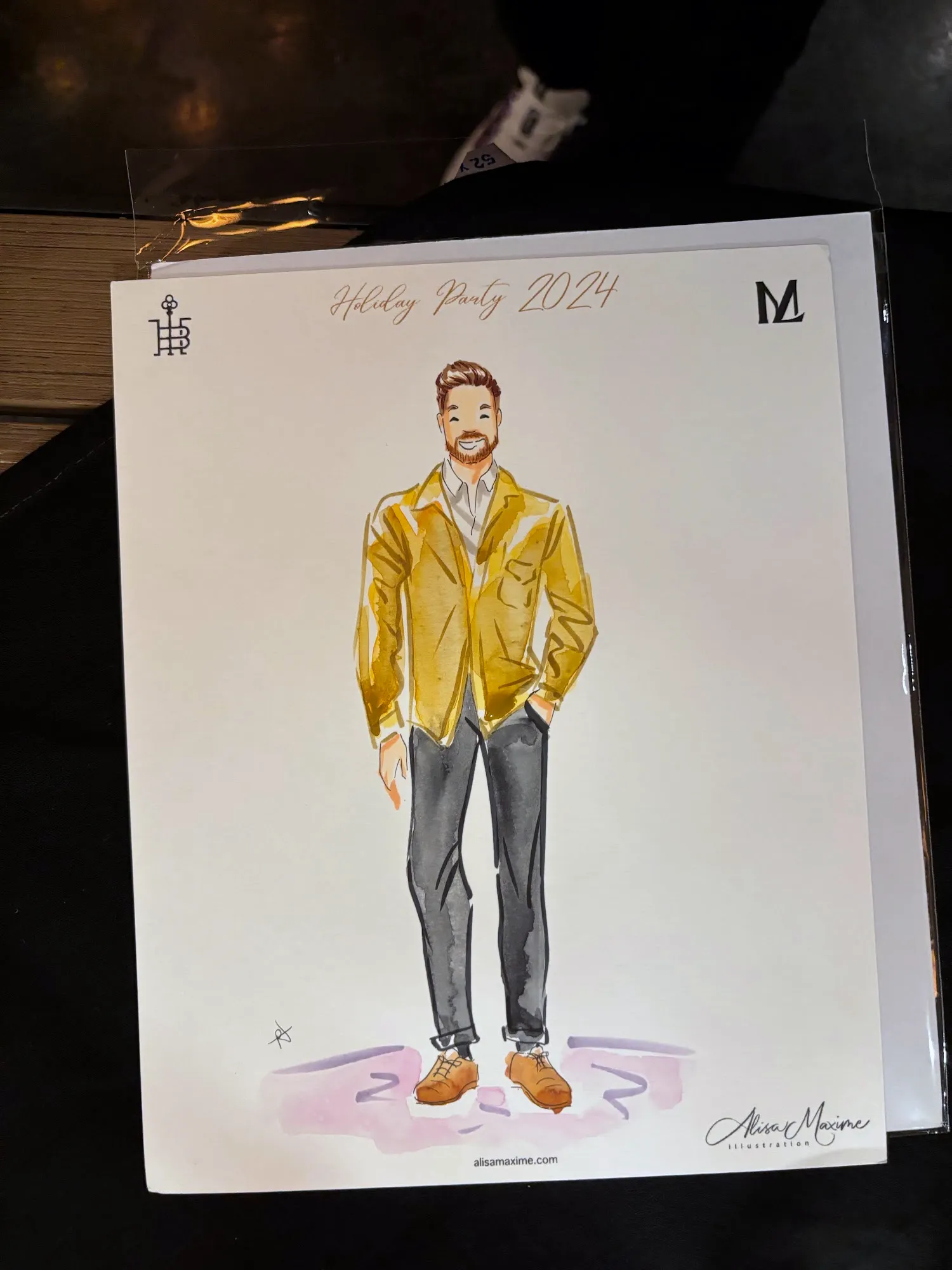 Live fashion sketch 7 from Holiday Party at CRÚ Food & Wine Bar, Fort Worth