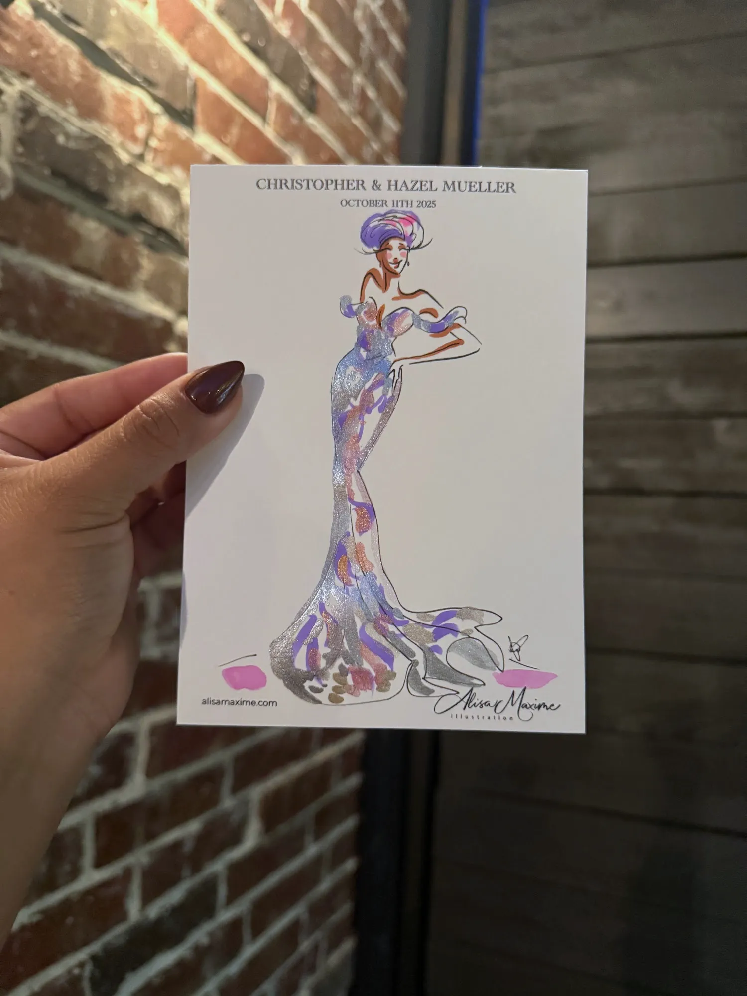 Live fashion sketch 5 from Dallas Wedding Celebration at La Cour Venue