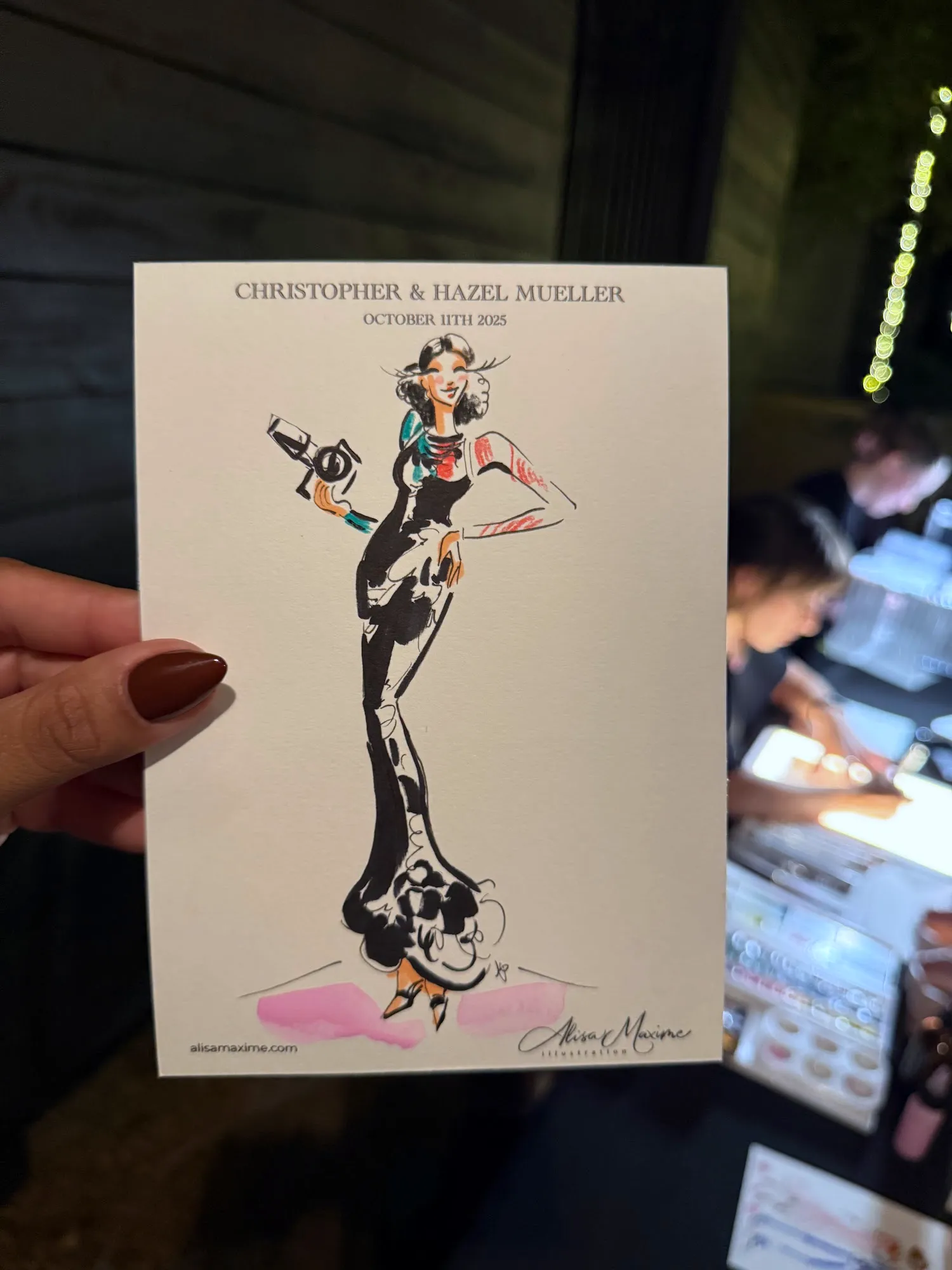 Live fashion sketch 16 from Dallas Wedding Celebration at La Cour Venue