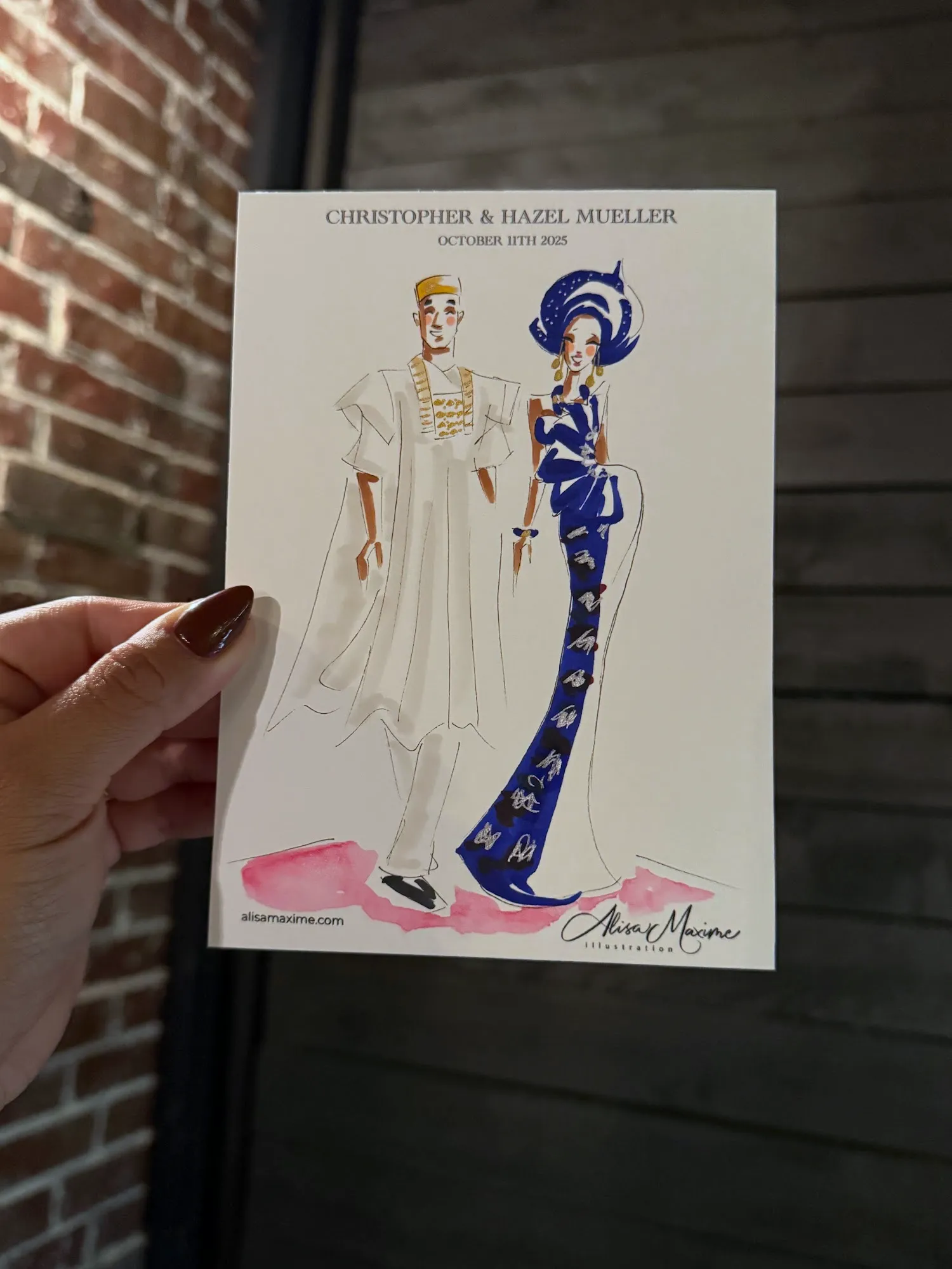 Live fashion sketch 14 from Dallas Wedding Celebration at La Cour Venue