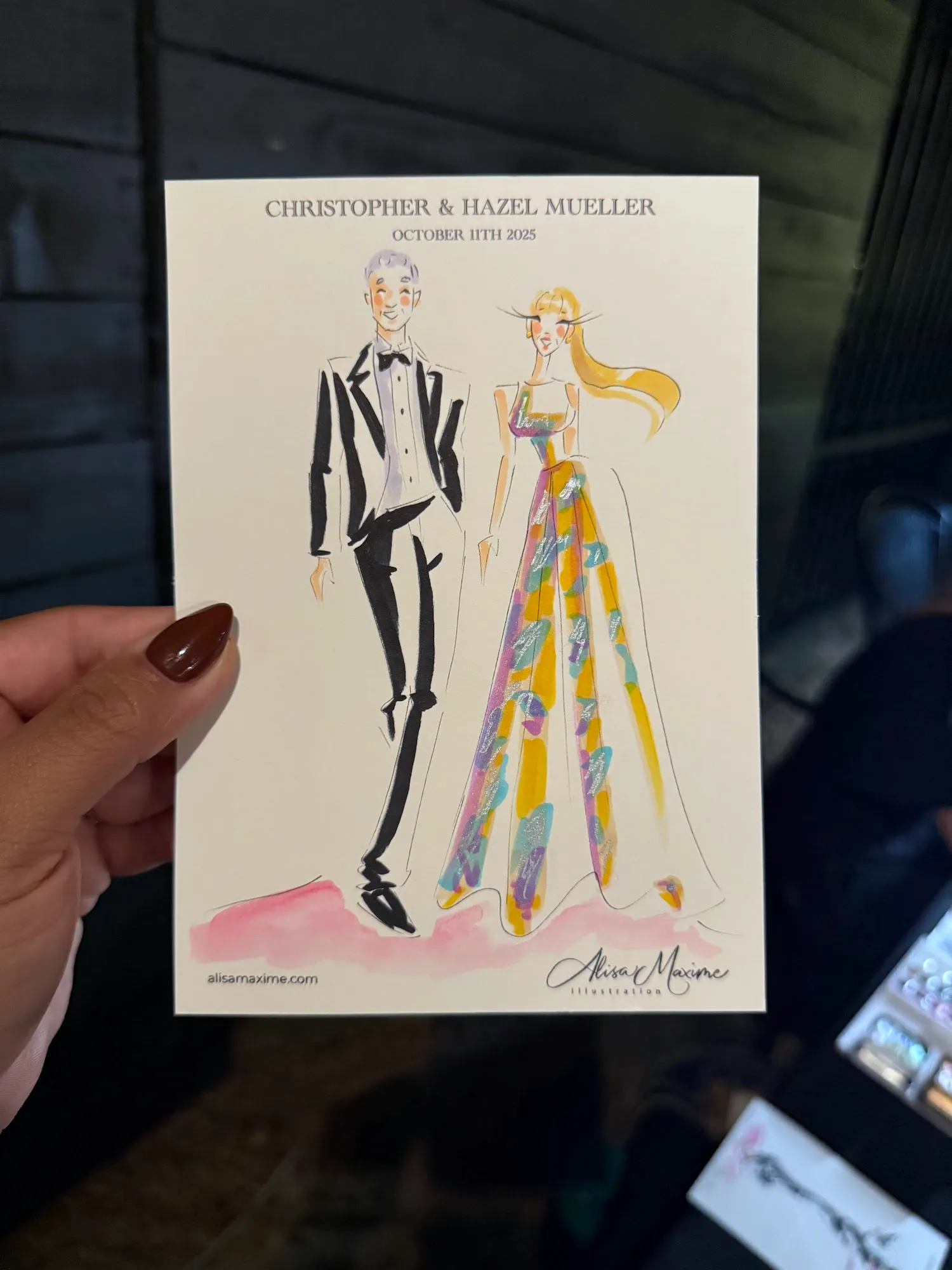 Live fashion sketch 15 from Dallas Wedding Celebration at La Cour Venue