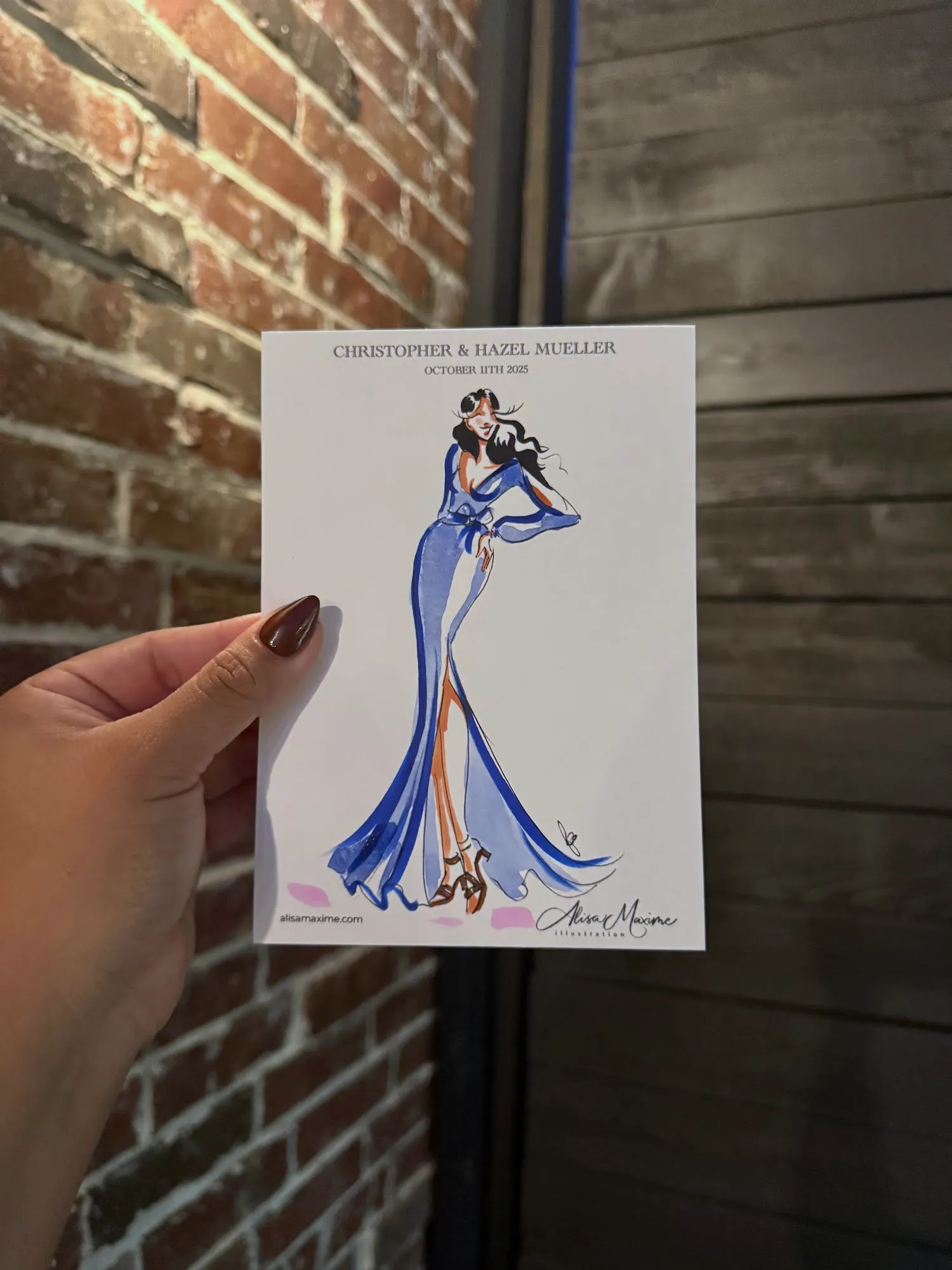 Live fashion sketch 6 from Dallas Wedding Celebration at La Cour Venue