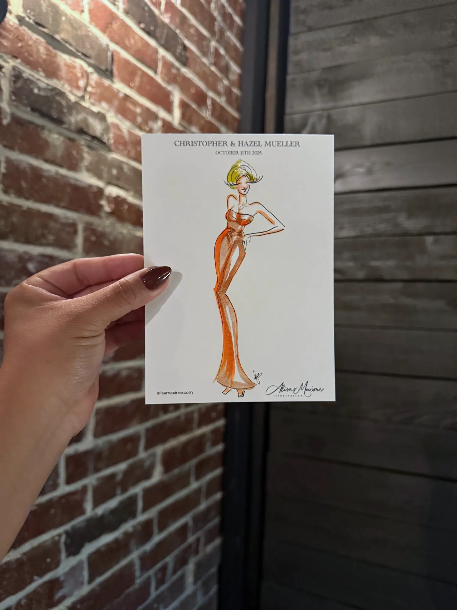 Live fashion sketch 9 from Dallas Wedding Celebration at La Cour Venue