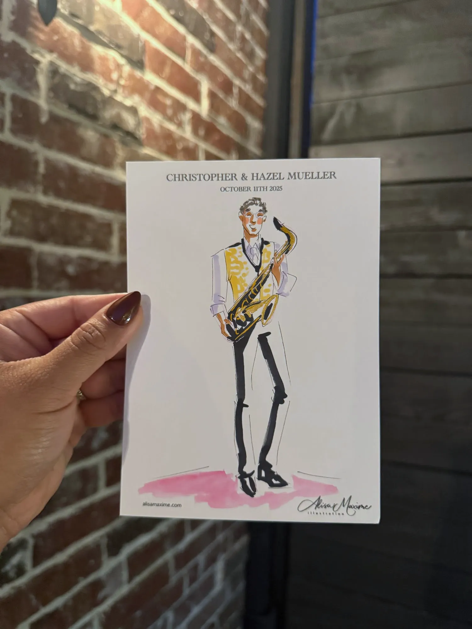 Live fashion sketch 2 from Dallas Wedding Celebration at La Cour Venue
