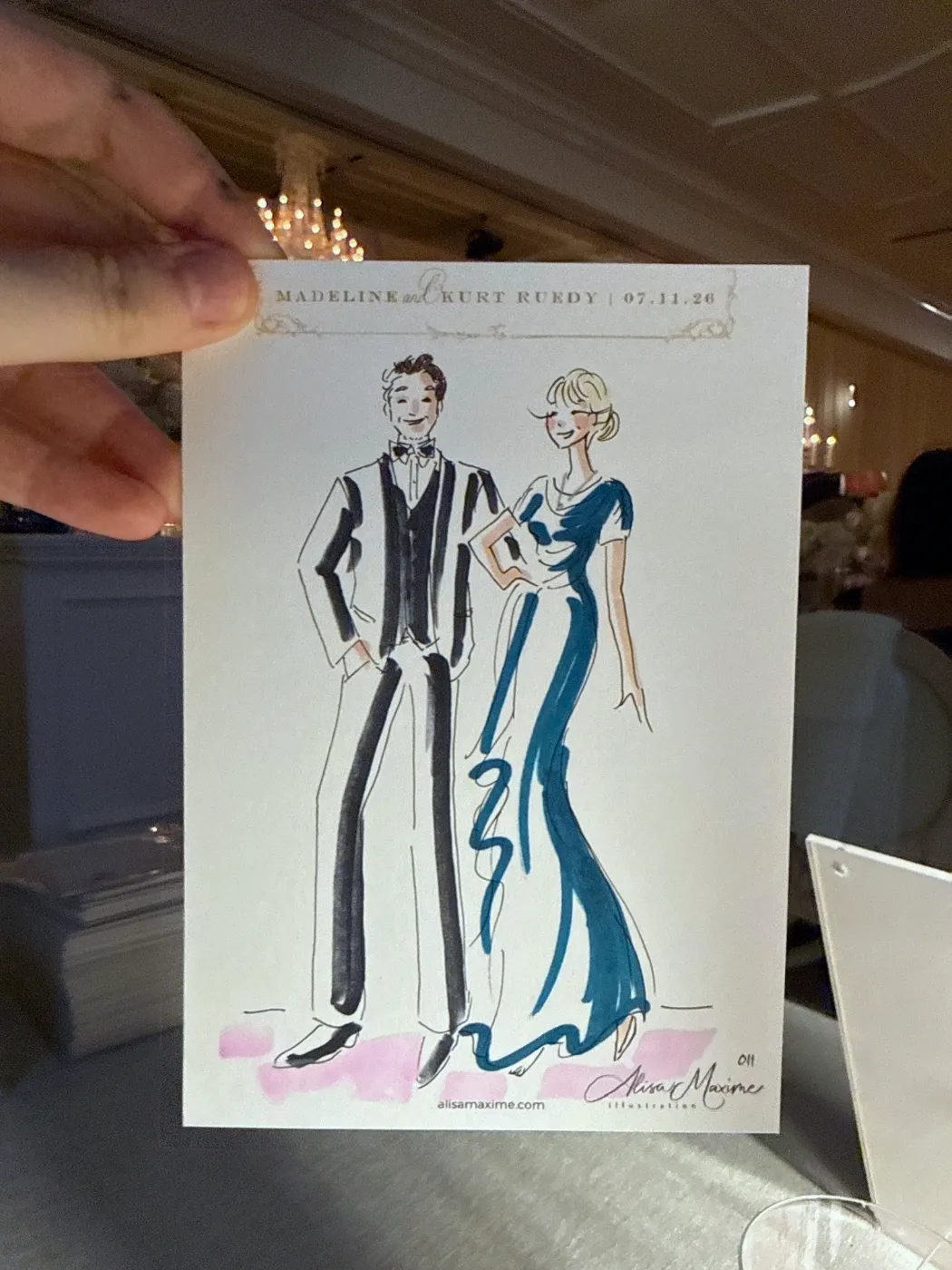 Live fashion sketch 10 from Wedding at Rosewood Miramar Beach, Montecito