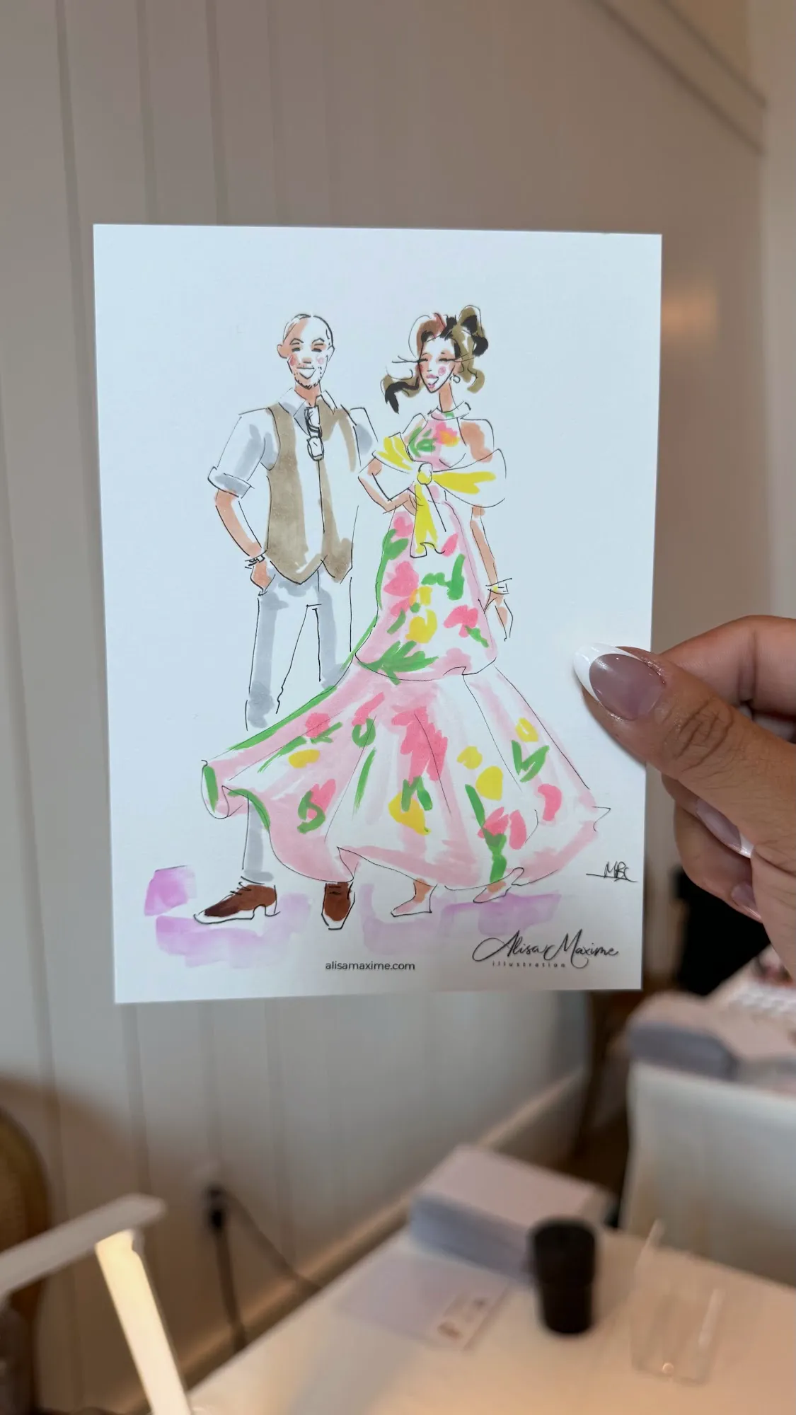 Live fashion sketch 10 from Wedding at The Blue Magnolia, Magnolia, Texas