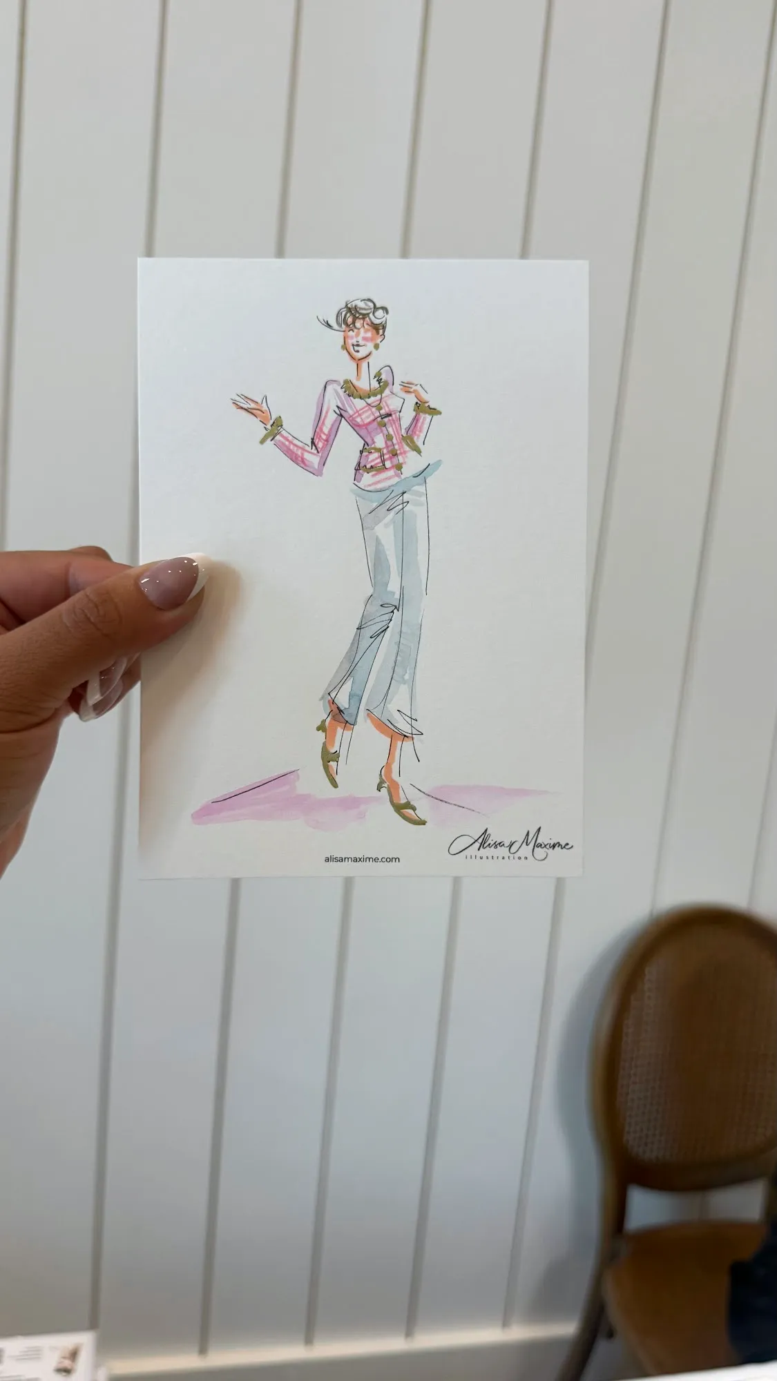 Live fashion sketch 12 from Wedding at The Blue Magnolia, Magnolia, Texas