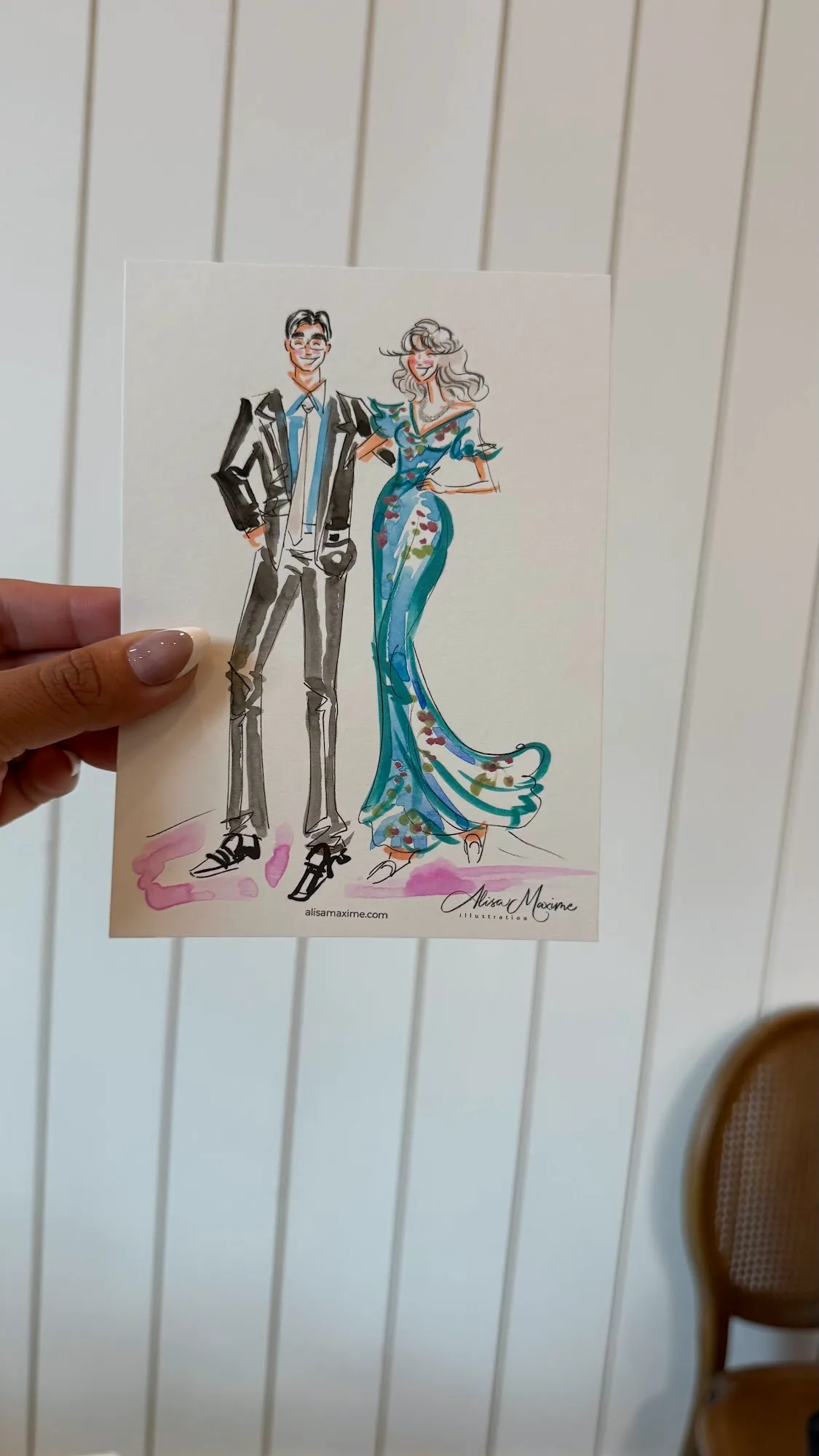 Live fashion sketch 9 from Wedding at The Blue Magnolia, Magnolia, Texas
