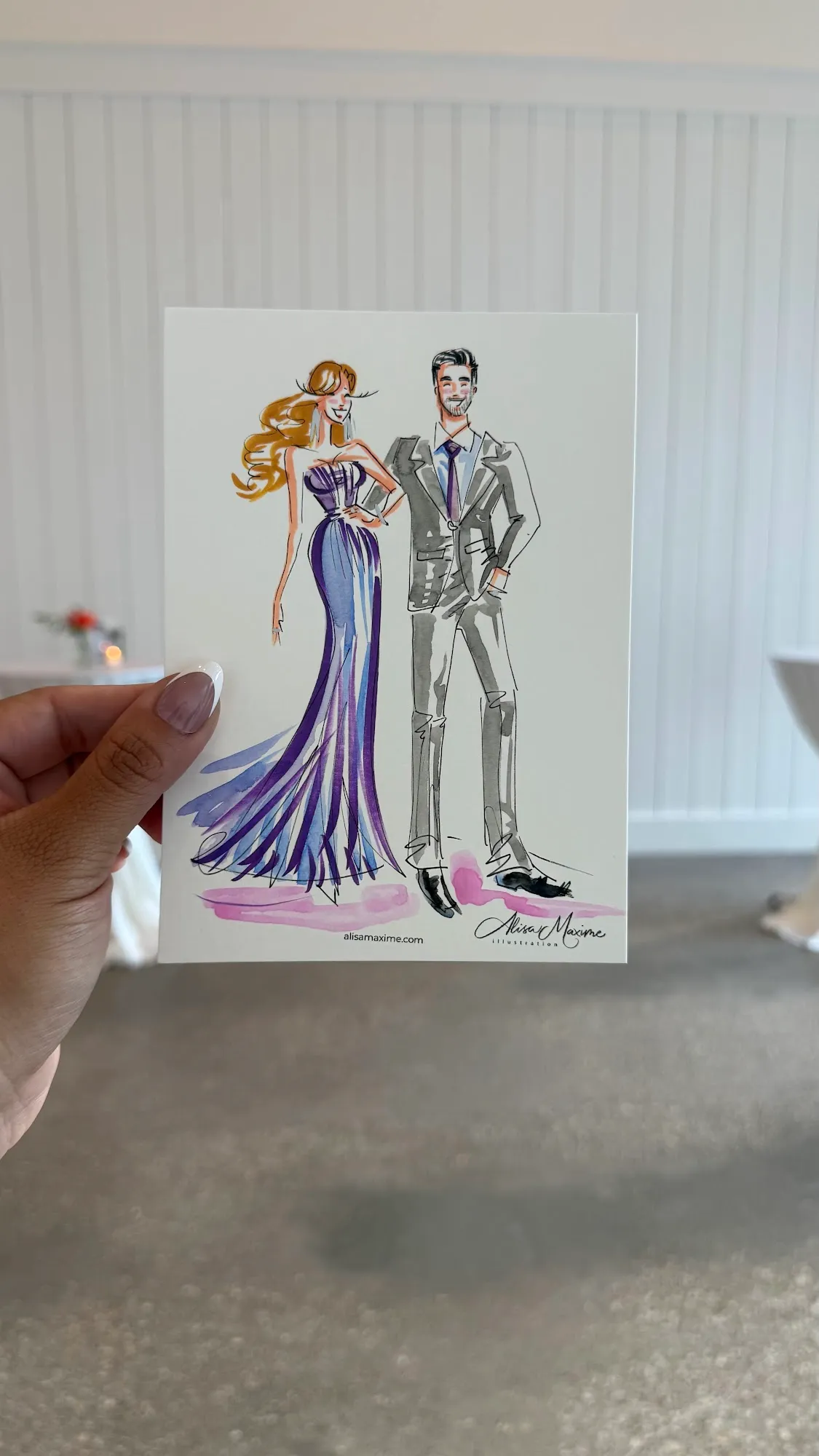 Live fashion sketch 6 from Wedding at The Blue Magnolia, Magnolia, Texas