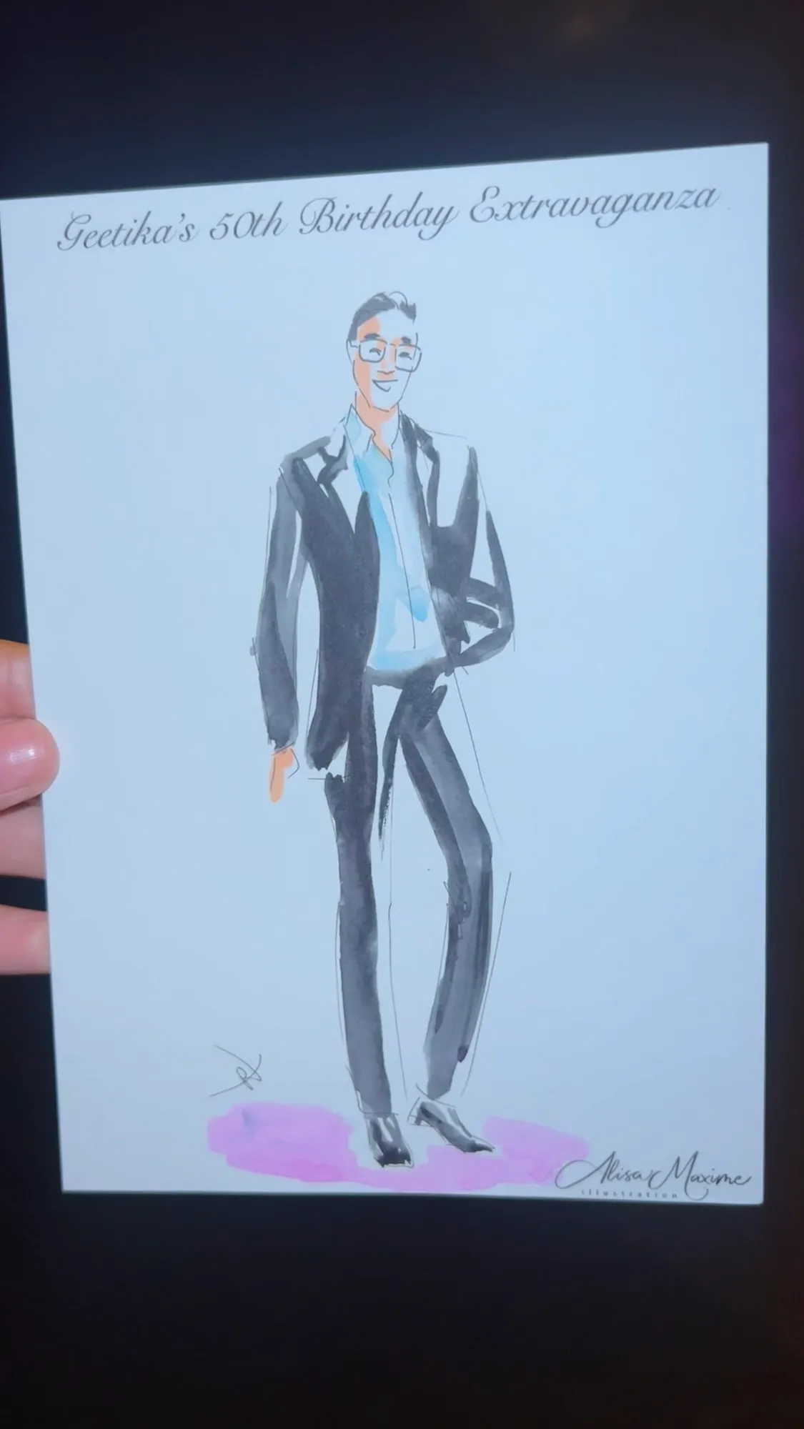 Live fashion sketch 8 from Birthday Celebration at Regine’s Lounge, Dallas