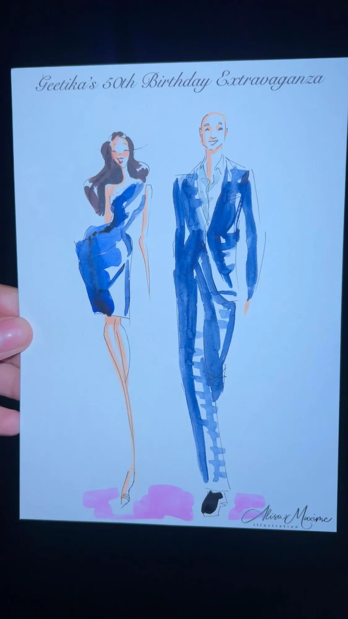 Live fashion sketch 13 from Birthday Celebration at Regine’s Lounge, Dallas