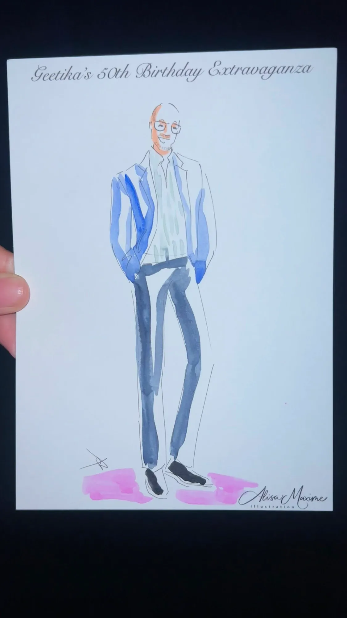 Live fashion sketch 11 from Birthday Celebration at Regine’s Lounge, Dallas