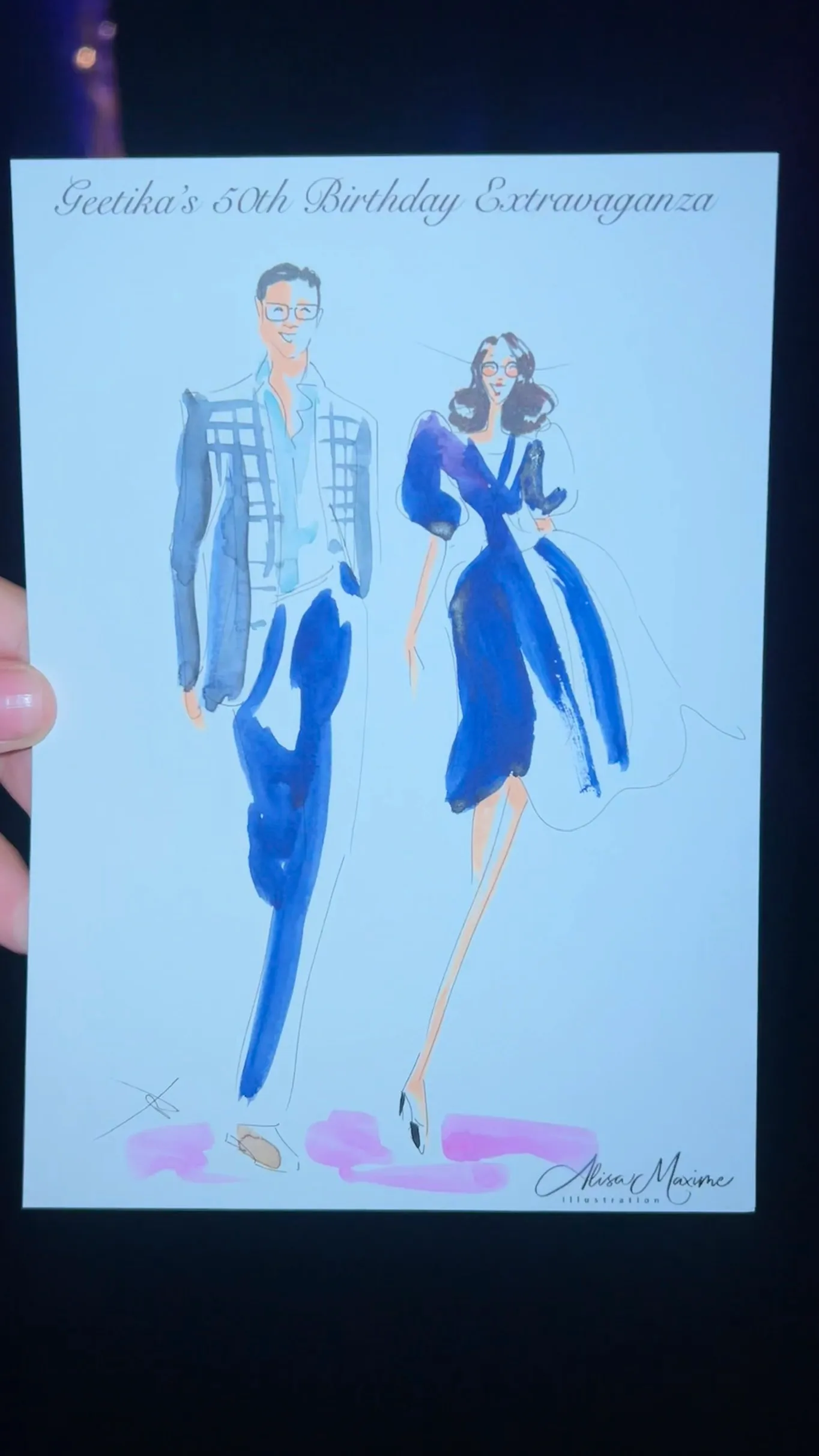 Live fashion sketch 12 from Birthday Celebration at Regine’s Lounge, Dallas