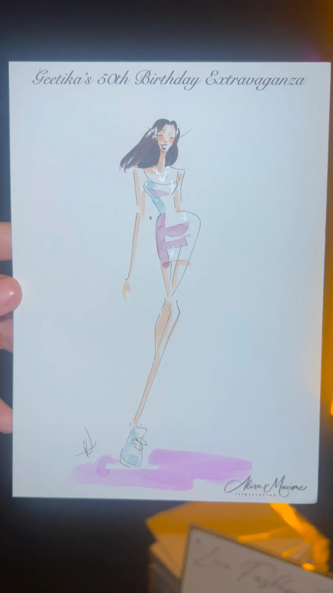 Live fashion sketch 5 from Birthday Celebration at Regine’s Lounge, Dallas