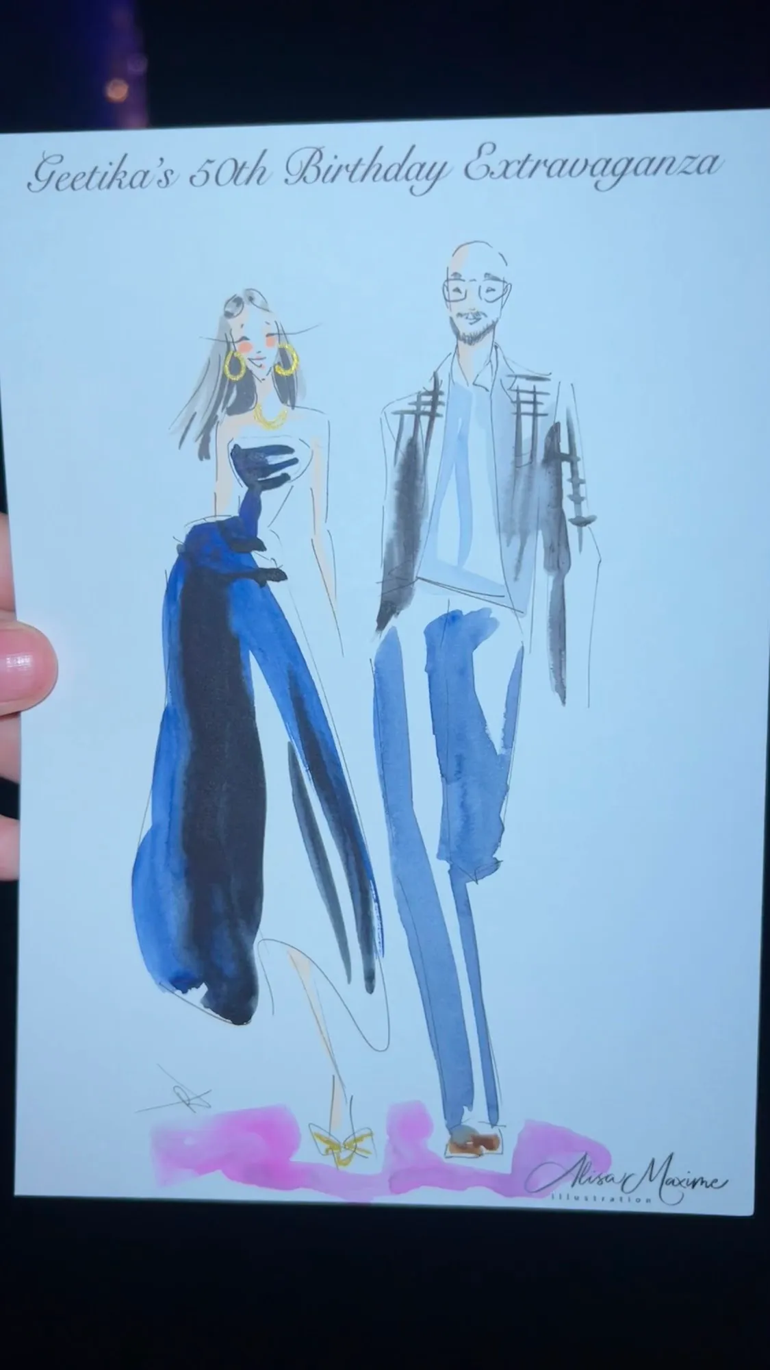 Live fashion sketch 14 from Birthday Celebration at Regine’s Lounge, Dallas