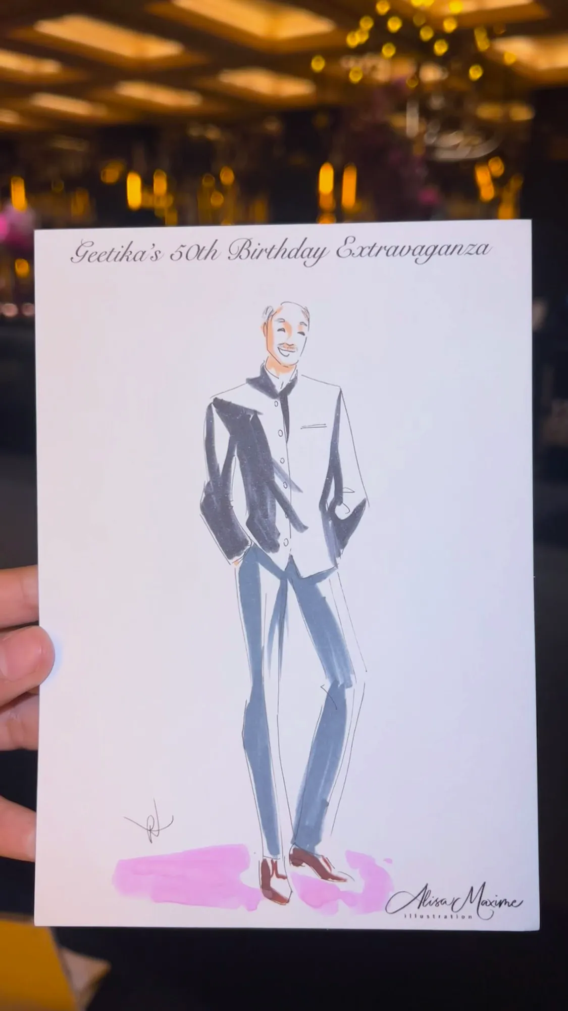 Live fashion sketch 3 from Birthday Celebration at Regine’s Lounge, Dallas