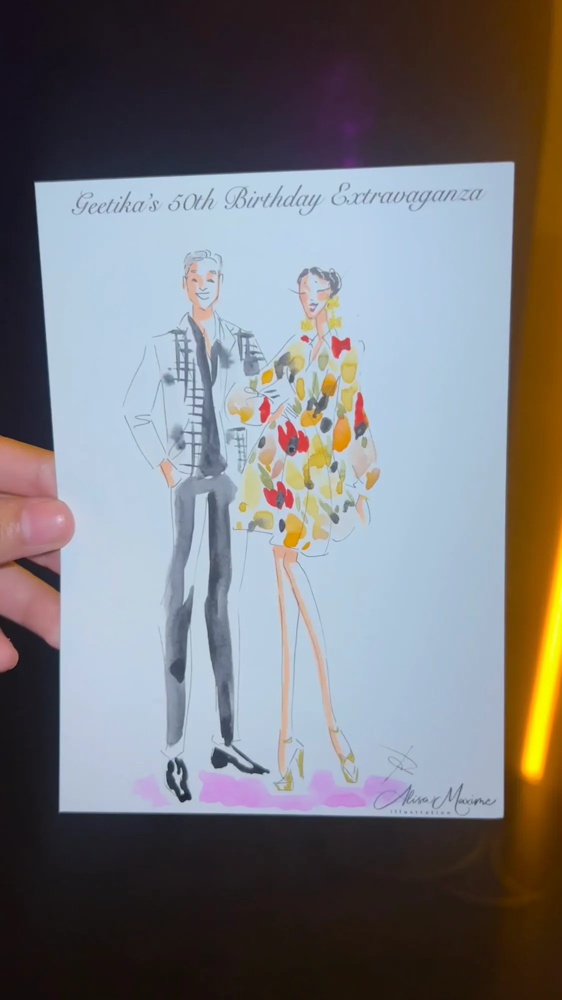 Live fashion sketch 7 from Birthday Celebration at Regine’s Lounge, Dallas